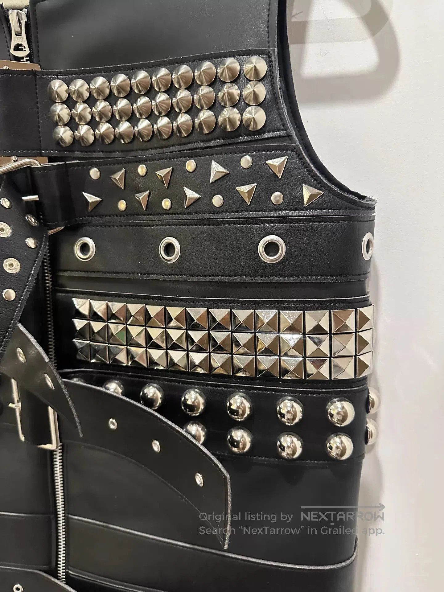 Junya Watanabe Black Studded Leather Vest with Buckle Detail. Size US S / EU 44-46 / 1 - 3 Thumbnail