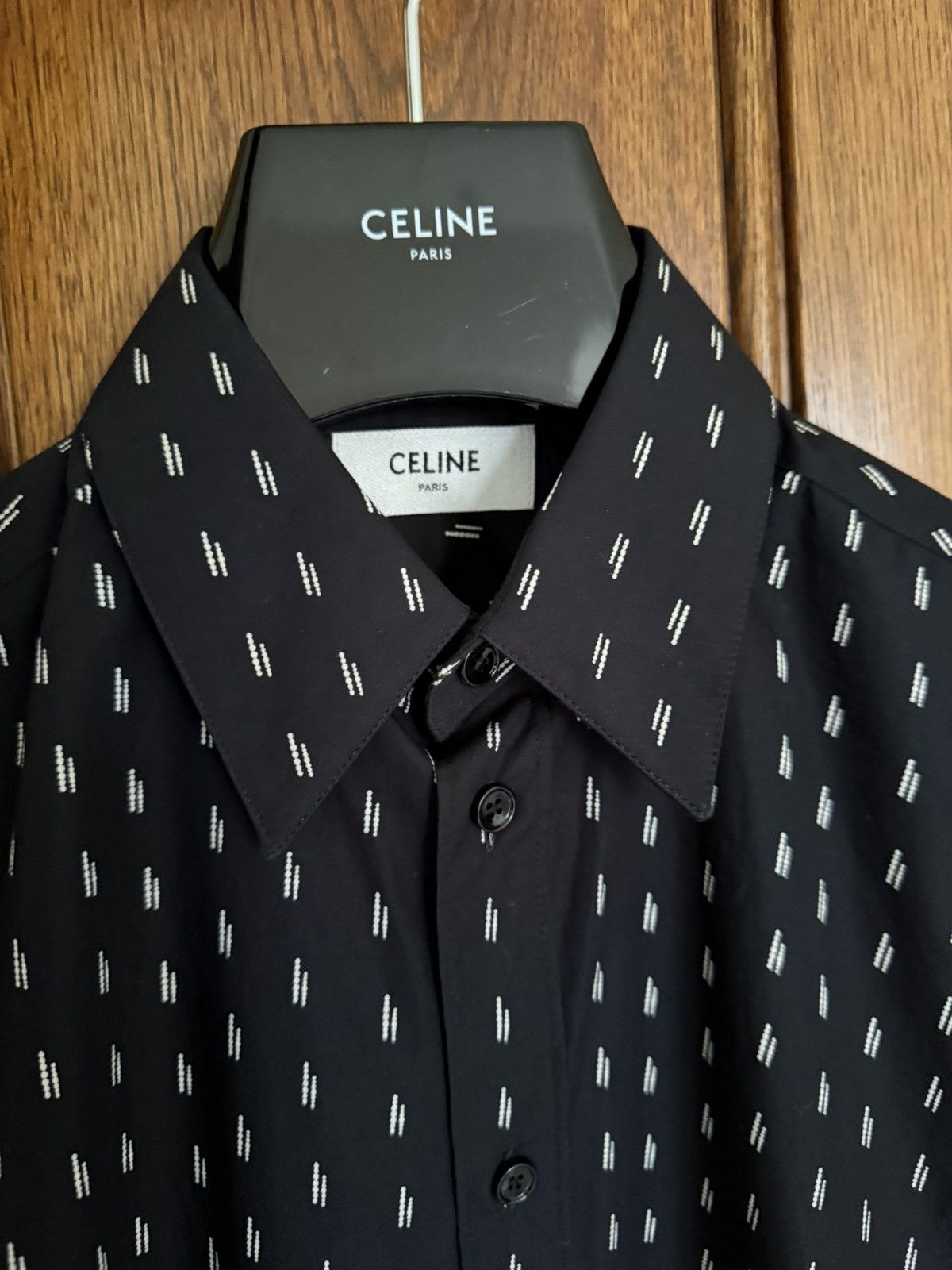 Celine SS19 Grail Celine lines stripe black white shirt Hedi 37 new Size US S / EU 44-46 / 1 - 13 Thumbnail