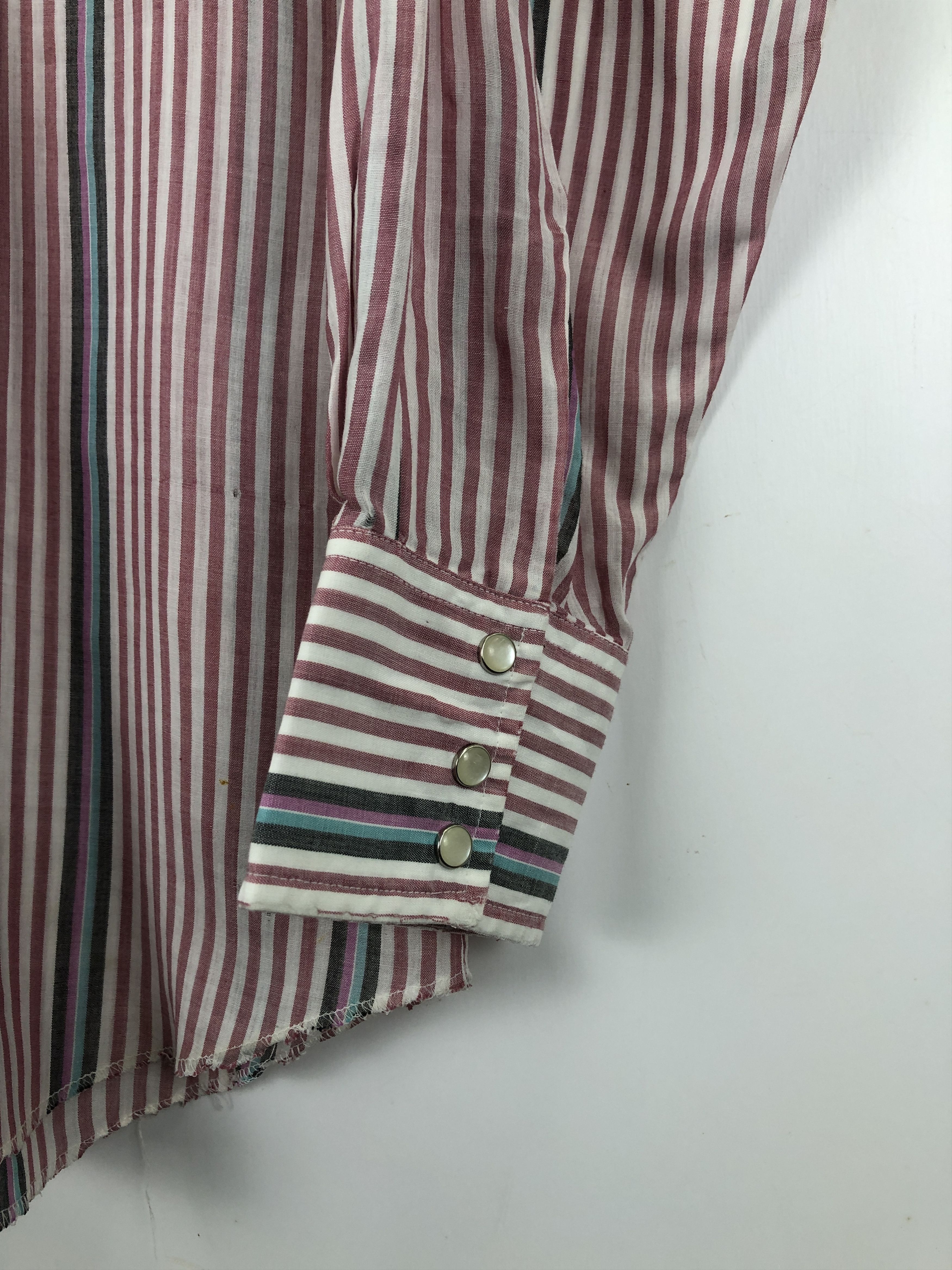 Vintage × Wrangler Vintage 70s Wrangler Stripes Paperthin Western Shirt TA0463 Size US M / EU 48-50 / 2 - 6 Thumbnail