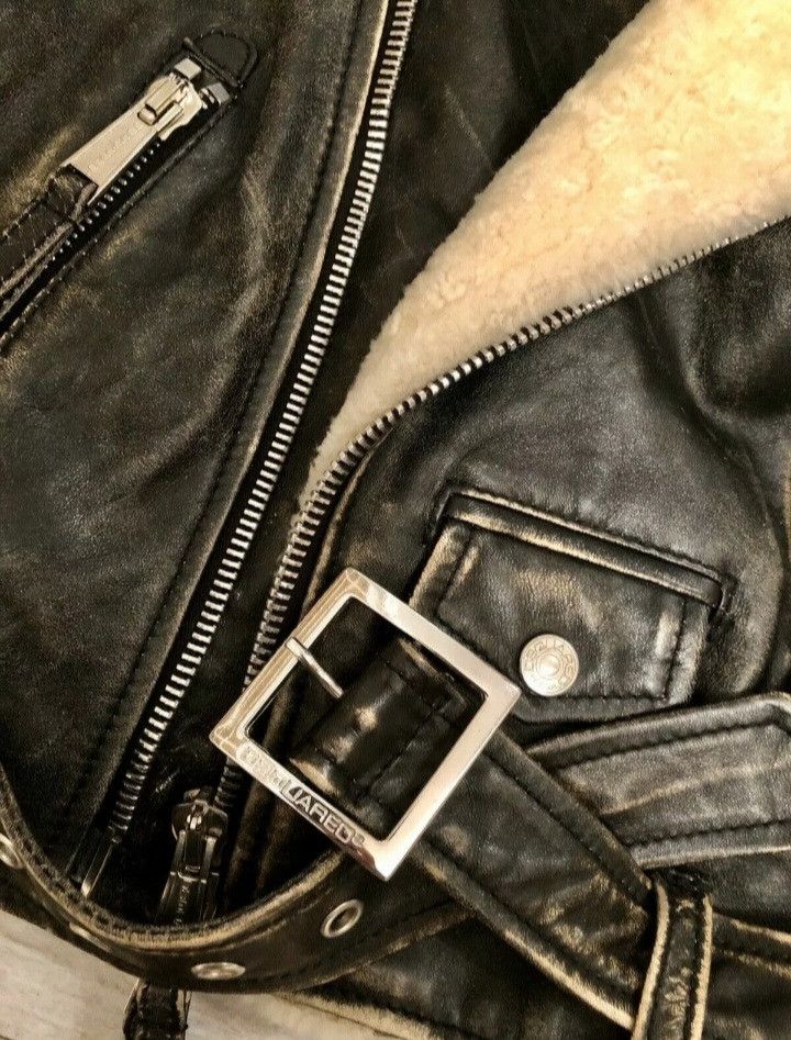 Dsquared2 Dsquared 2 shearling leather biker jacket Size US M / EU 48-50 / 2 - 9 Thumbnail