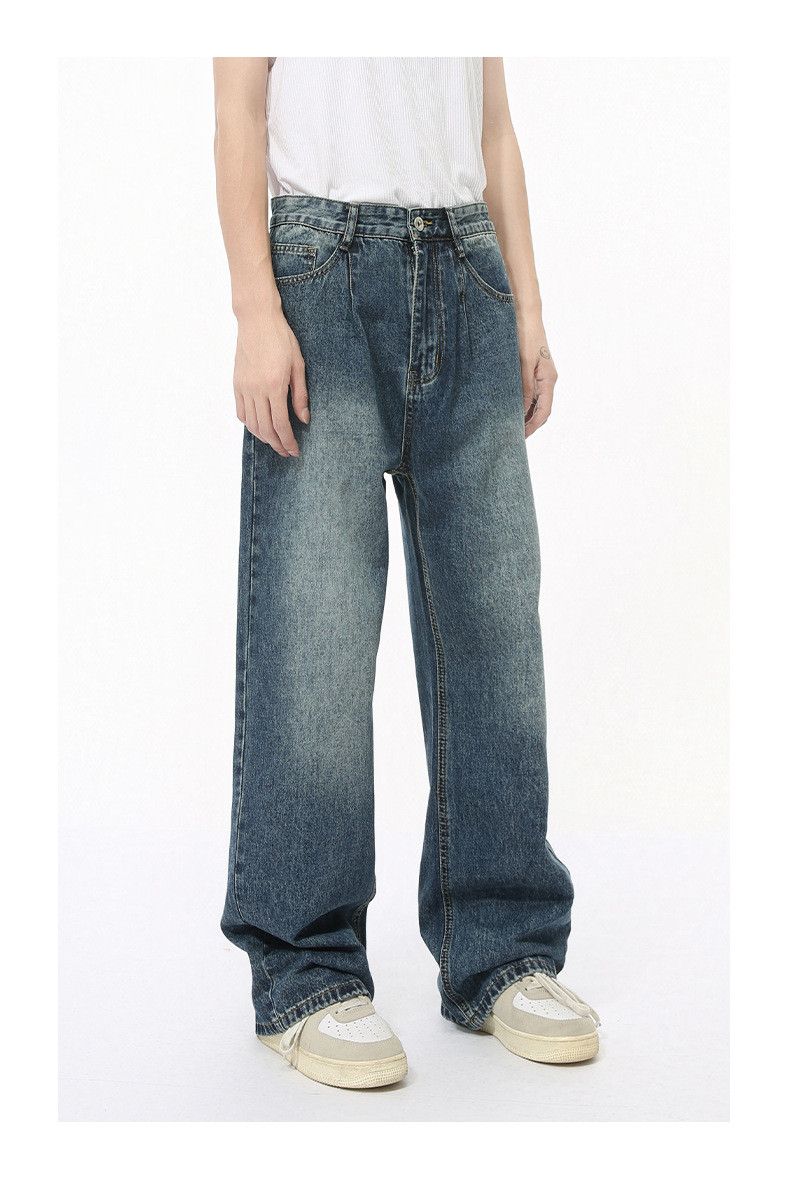 Japanese Brand × Jean Retro straight wide-leg loose high street jeans casual Size US 34 / EU 50 - 3 Thumbnail