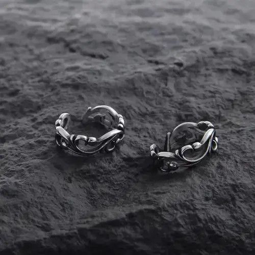 Designer × Jewelry × Vintage Retro punk ring Size ONE SIZE - 4 Thumbnail