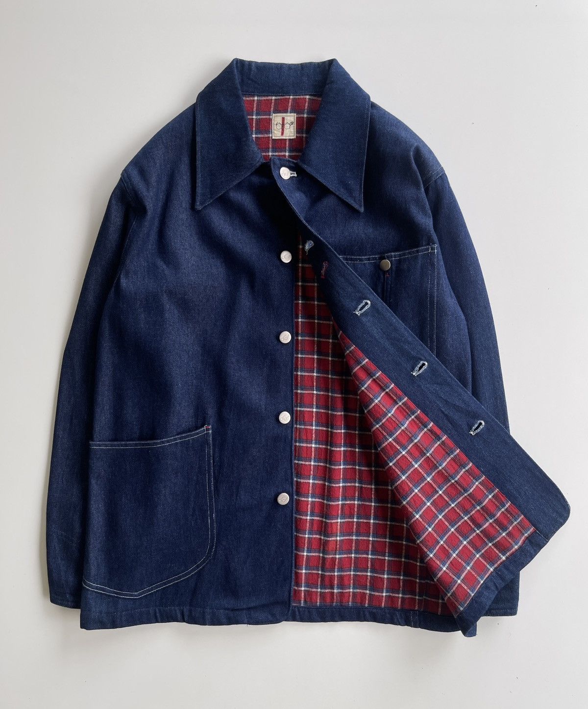 Japanese Brand Kamikaze Indigo Blue Worker Chore Jacket Size US M / EU 48-50 / 2 - 2 Thumbnail