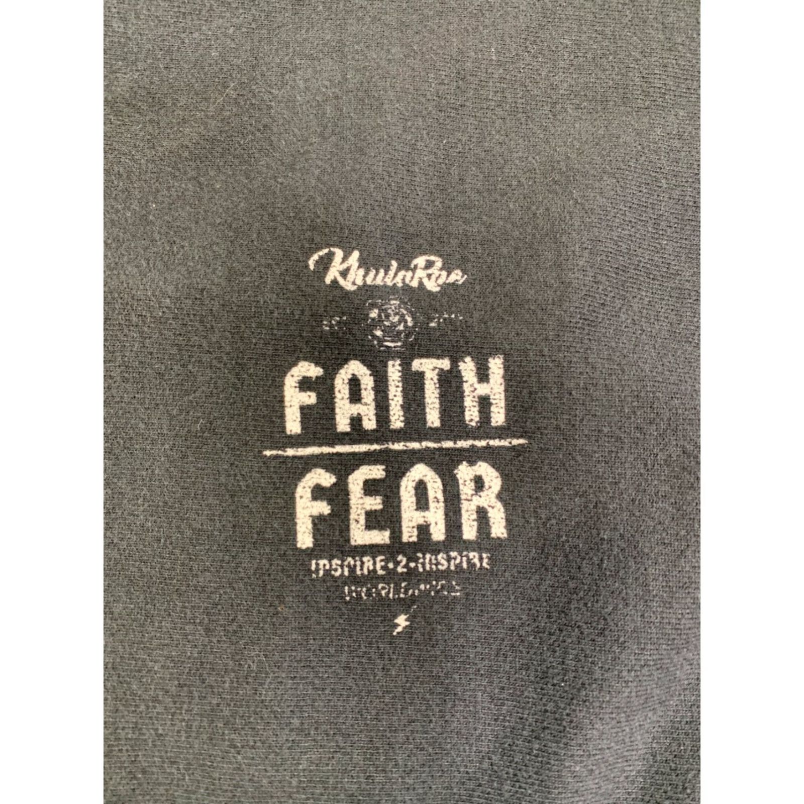 Champion VINTAGE Champion Sweatshirt Men L Faith Over Fear Jesus Reverse Weave Crew Neck Black Long Sleeve Pullover Size US L / EU 52-54 / 3 - 3 Thumbnail
