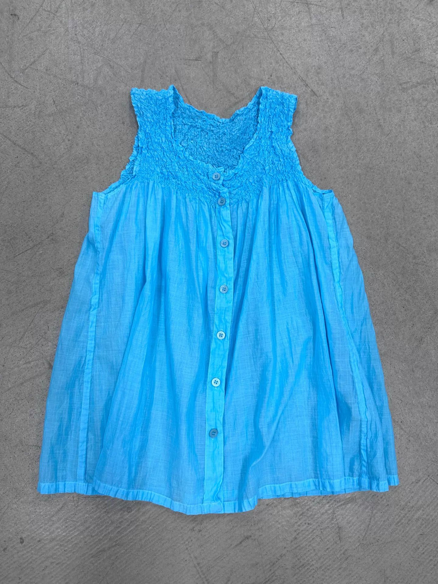 Issey Miyake Issey Miyake Me Pleated Water Blue Top Size ONE SIZE - 6 Thumbnail