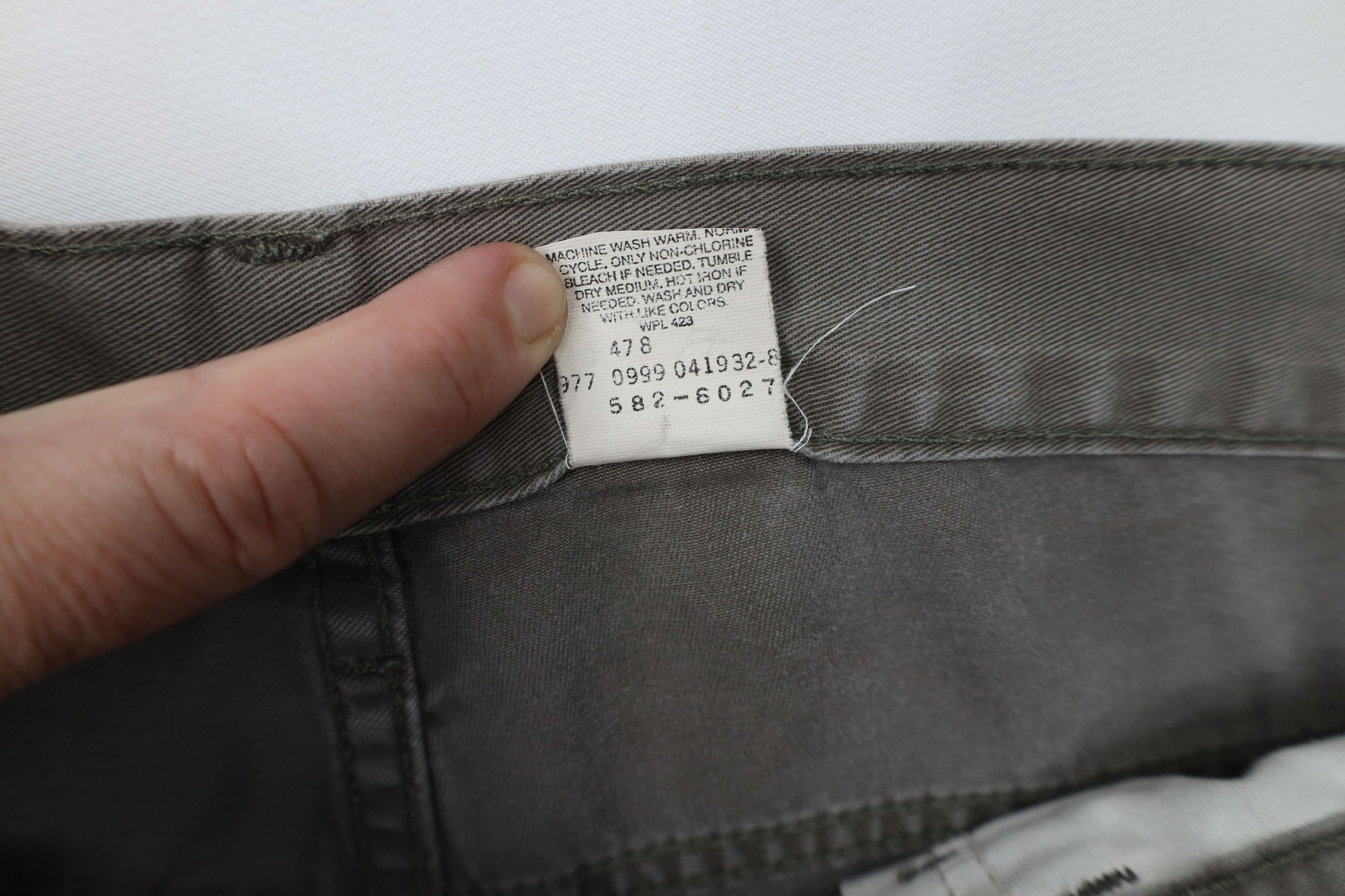 Levi's Vintage 90s Levis Baggy Wide Leg Dungaree Pants Gray Cotton Size US 34 / EU 50 - 10 Thumbnail