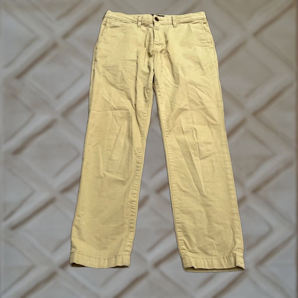 American Eagle Outfitters American Eagle Slim Fit Khaki Pants Mens 30x28 Brown Stretch Casual Workwear Size US 28 / EU 44 - 1 Thumbnail