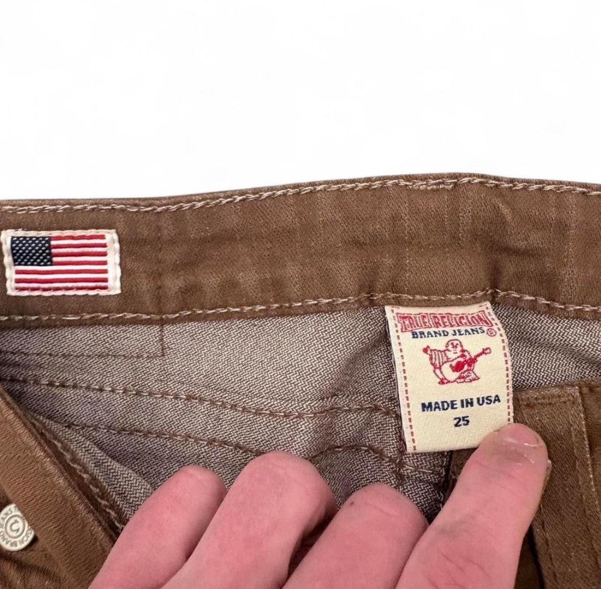 True Religion Rare Label Vintage Brown True Religion skinny jeans W25 Size 25" / US 0 / IT 36 - 6 Thumbnail