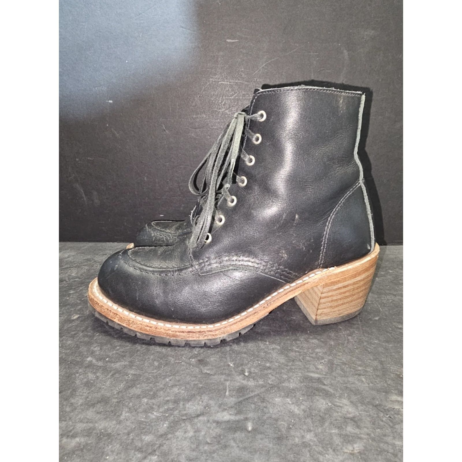 Red Wing VINTAGE Red Wing Clara Boots 3405 Women’s Heeled Ankle Black Leather Size 6 B - No Box Size US 6 / IT 36 - 2 Thumbnail