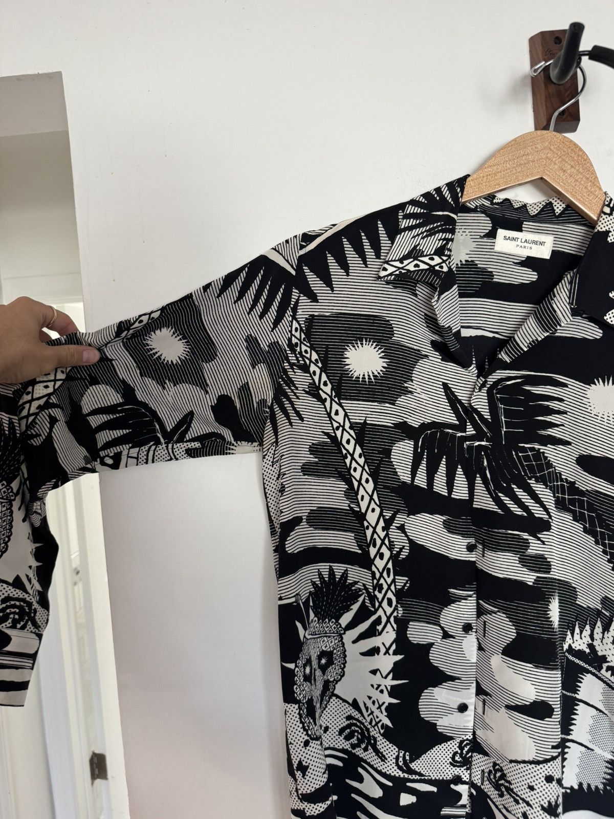 Saint Laurent Paris SS16 Sample Surf Sound Skull Colada Shirt Size US M / EU 48-50 / 2 - 3 Thumbnail