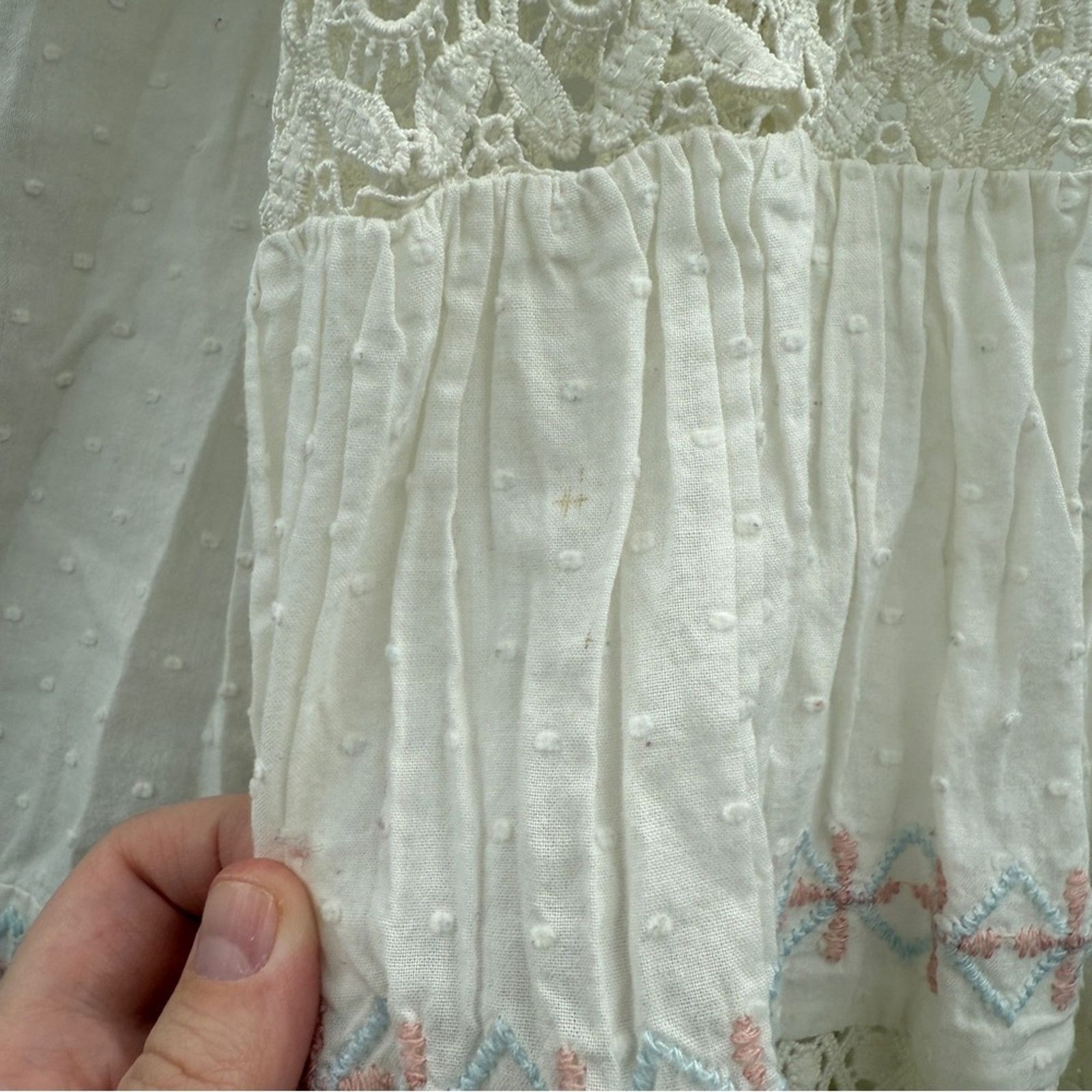 Tory Burch Tory Burch White Multicolor Floral Boho Long Sleeve Dress Size S / US 4 / IT 40 - 8 Thumbnail