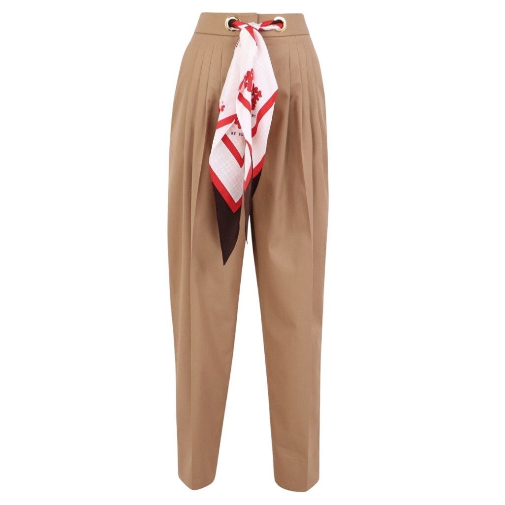 Burberry BURBERRY Tapered Pant Trouser Silk Scarf Belt SOCIETY NWT Size 25" / US 0 / IT 36 - 20 Thumbnail