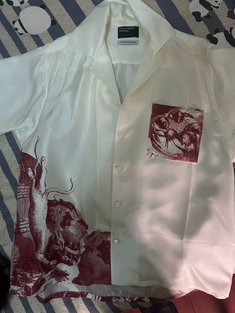 トップス ERD Silk Patch Button Up Shirt Enfants Riches Deprimes ERD Silk Patch Button Up Shirt | Grailed