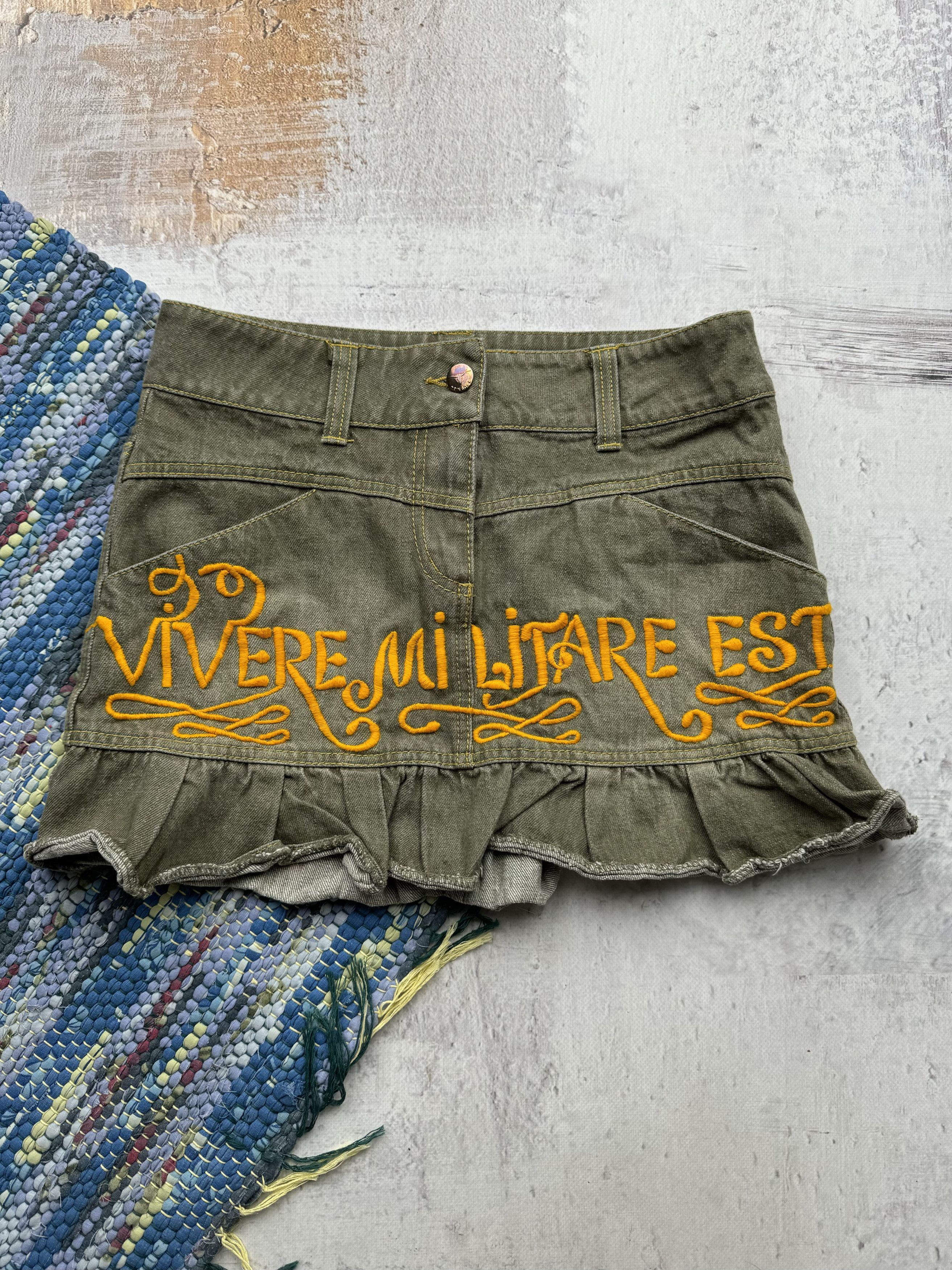 Japanese Brand Vintage Mini Skirt A132D15(157) Size 29" - 1 Thumbnail