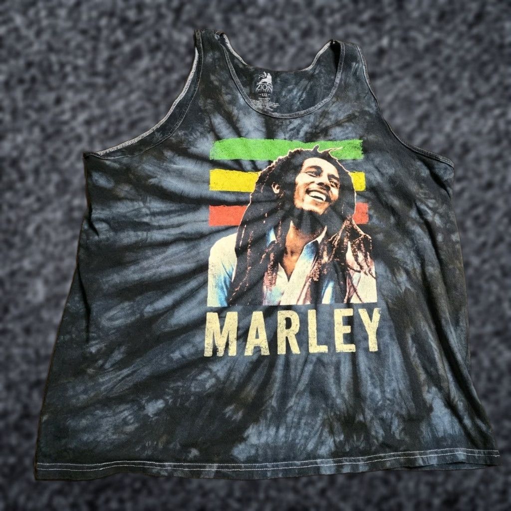 Vintage VINTAGE Zion Rootswear Band Tee Tank Top Men's Tank 2XL Black Tie Dye Bob Marley Shirt Mens Size US XXL / EU 58 / 5 - 1 Thumbnail