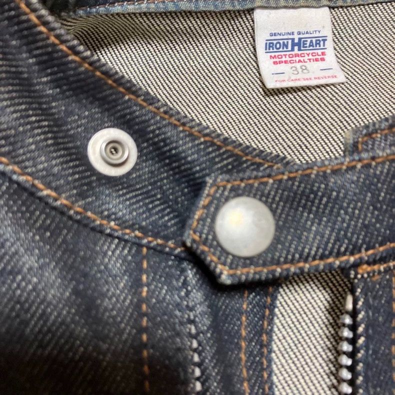 Iron Heart Iron heart Size 38Biker jacket IH527, Denim Heavy Weight bi Size US XXS / EU 40 - 8 Thumbnail