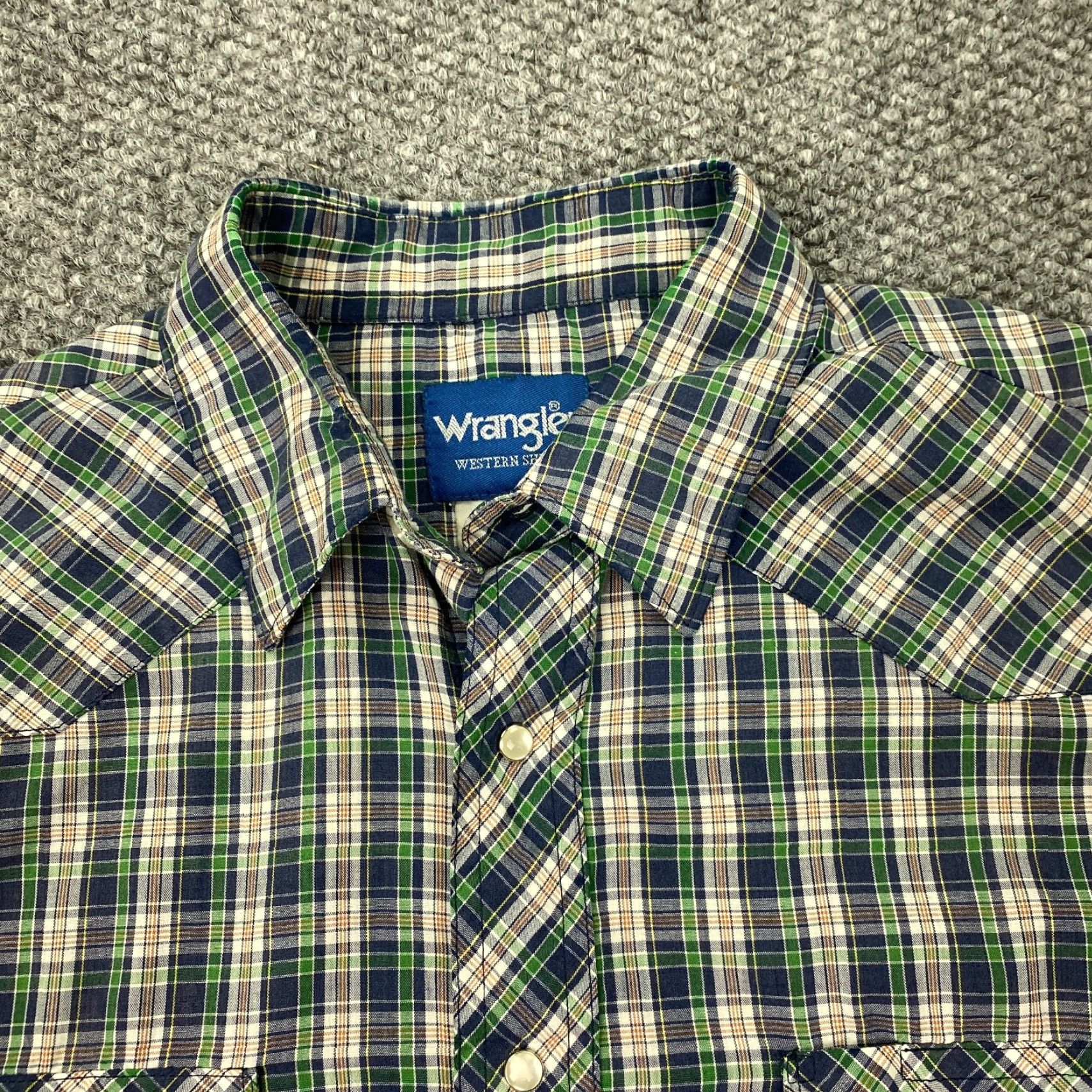 Wrangler VINTAGE Wrangler Western Shirt Mens 2XL Plaid Pearl Snap Lightweight Size US XXL / EU 58 / 5 - 6 Thumbnail