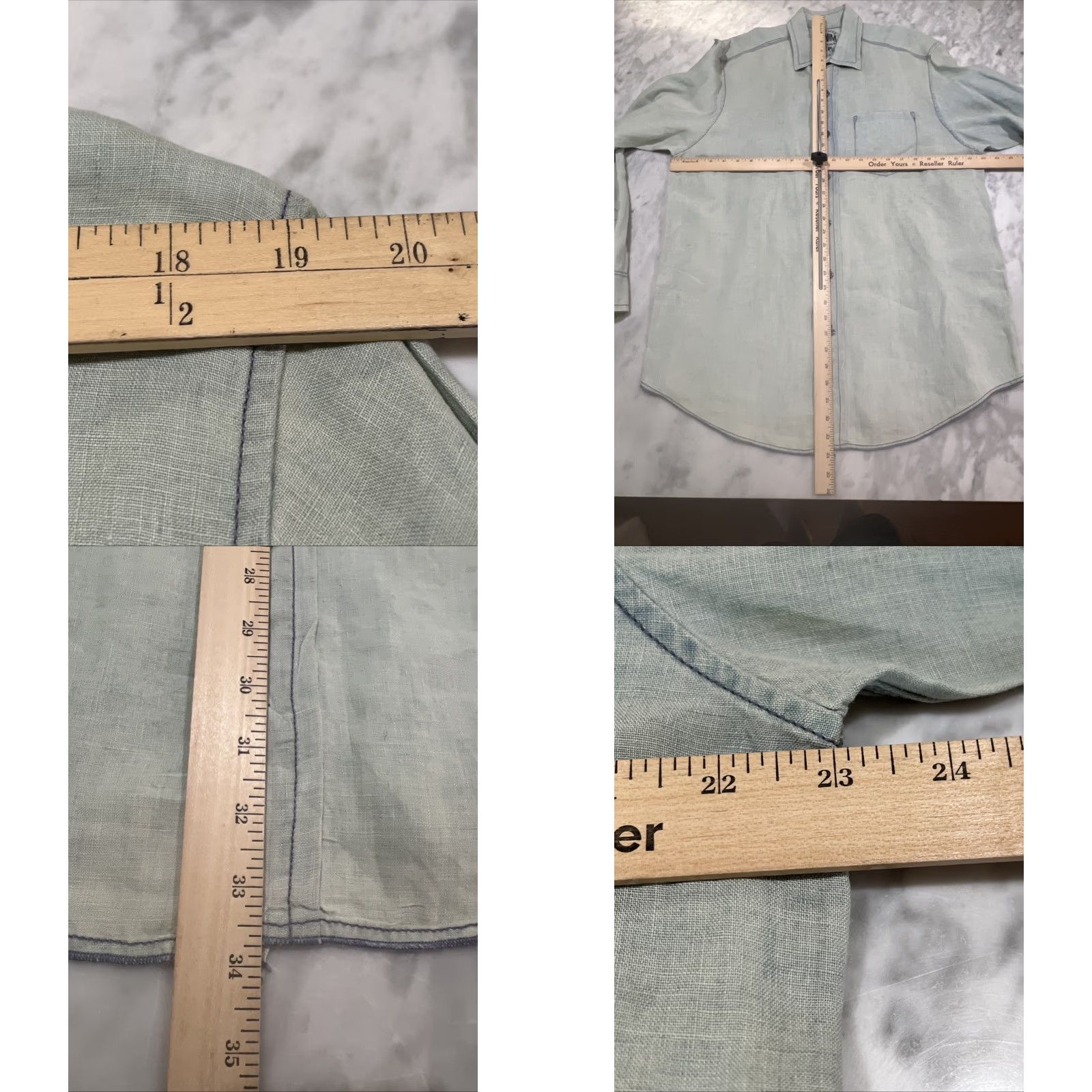Tommy Bahama VINTAGE Tommy Bahama Linen Shirt Men Large Denim Look Button-Down Long Sleeve Blue 90s? (adjust if 90s not applicable) Mens L shirt Size US L / EU 52-54 / 3 - 8 Thumbnail