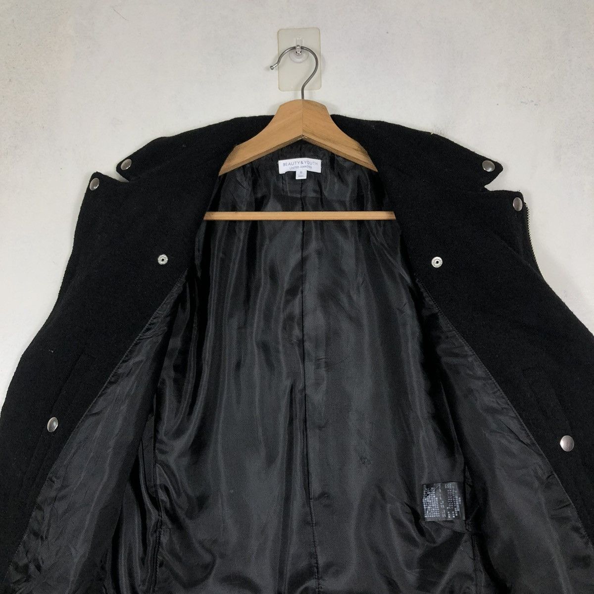 Japanese Brand 📌CROPPED WOOL BIKER JACKET BEAUTY & YOUTH DOUBLE COLLAR Size US S / EU 44-46 / 1 - 15 Thumbnail