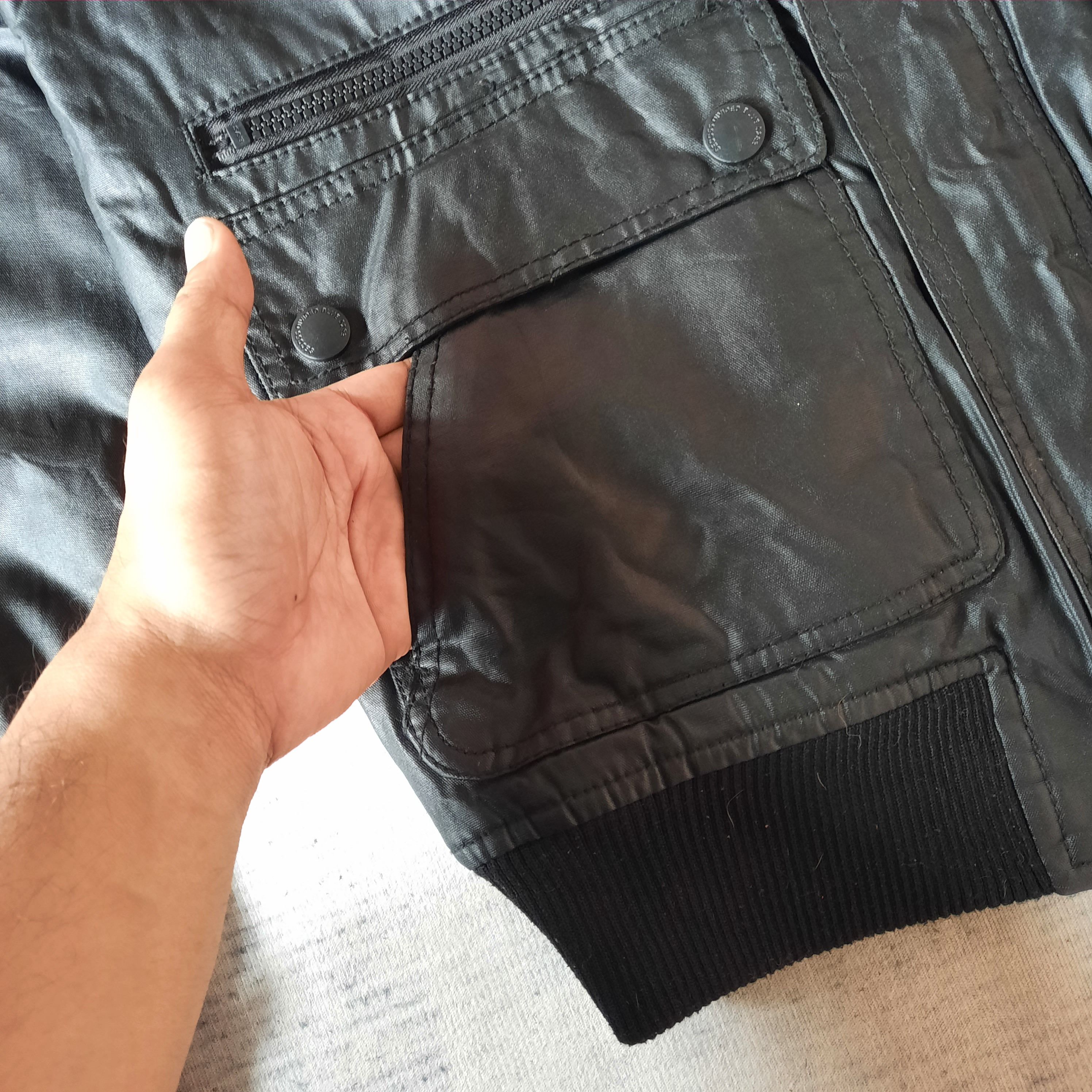 If Six Was Nine ⚒️ H&m super black rock star coated jacket Size US M / EU 48-50 / 2 - 3 Thumbnail