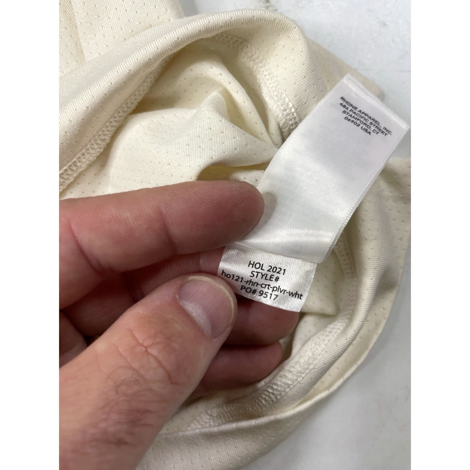 Rhone Rhone Peloton Quarter Zip Navy White Performance Shirt L Mens Raglan Sleeve Ivory/White Zip Activewear Size US L / EU 52-54 / 3 - 5 Thumbnail