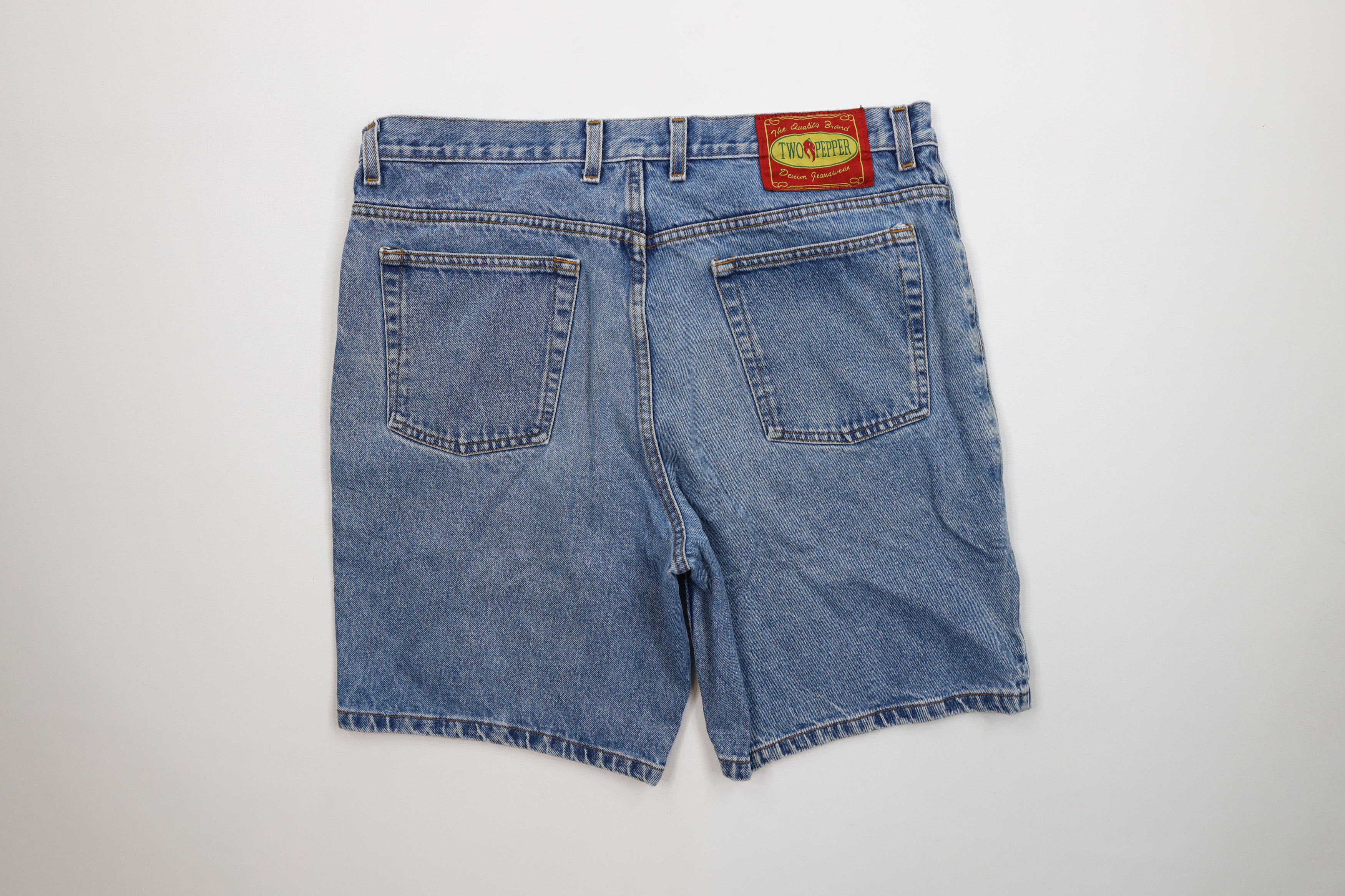 Vintage Vintage 90s Streetwear Above Knee Denim Jean Shorts Jorts Size US 36 / EU 52 - 8 Thumbnail