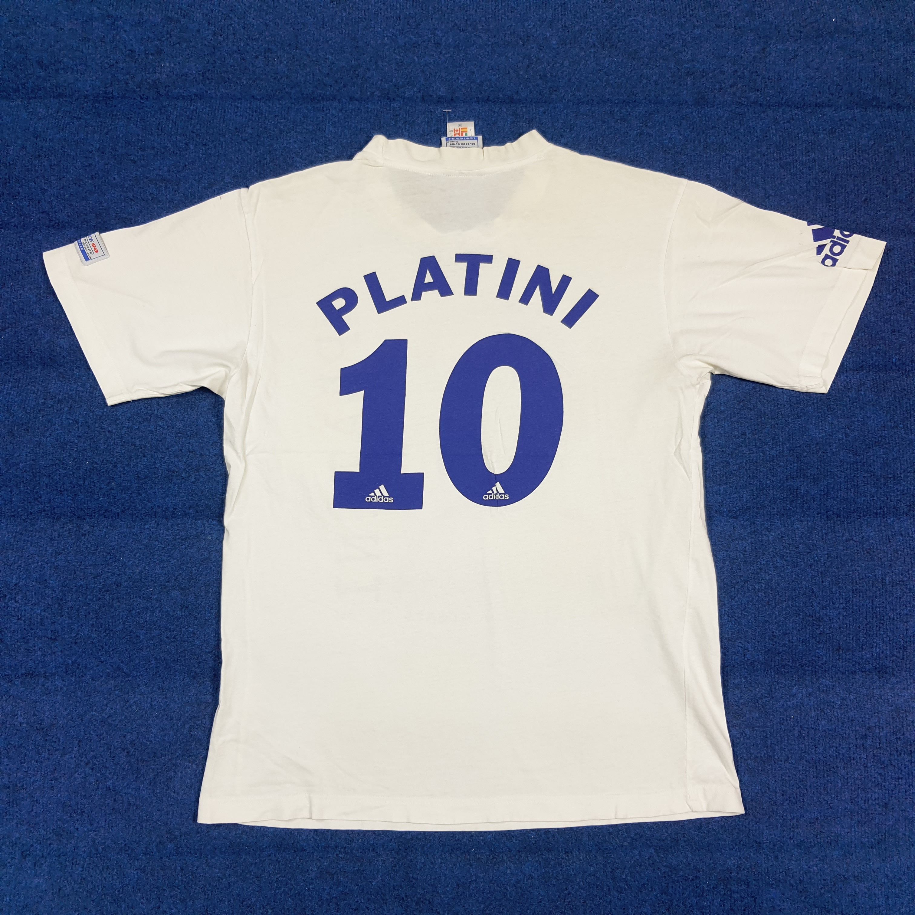 Adidas Vintage 90s Adidas Michel Platini France Tshirt C294N19 Size US M / EU 48-50 / 2 - 3 Thumbnail