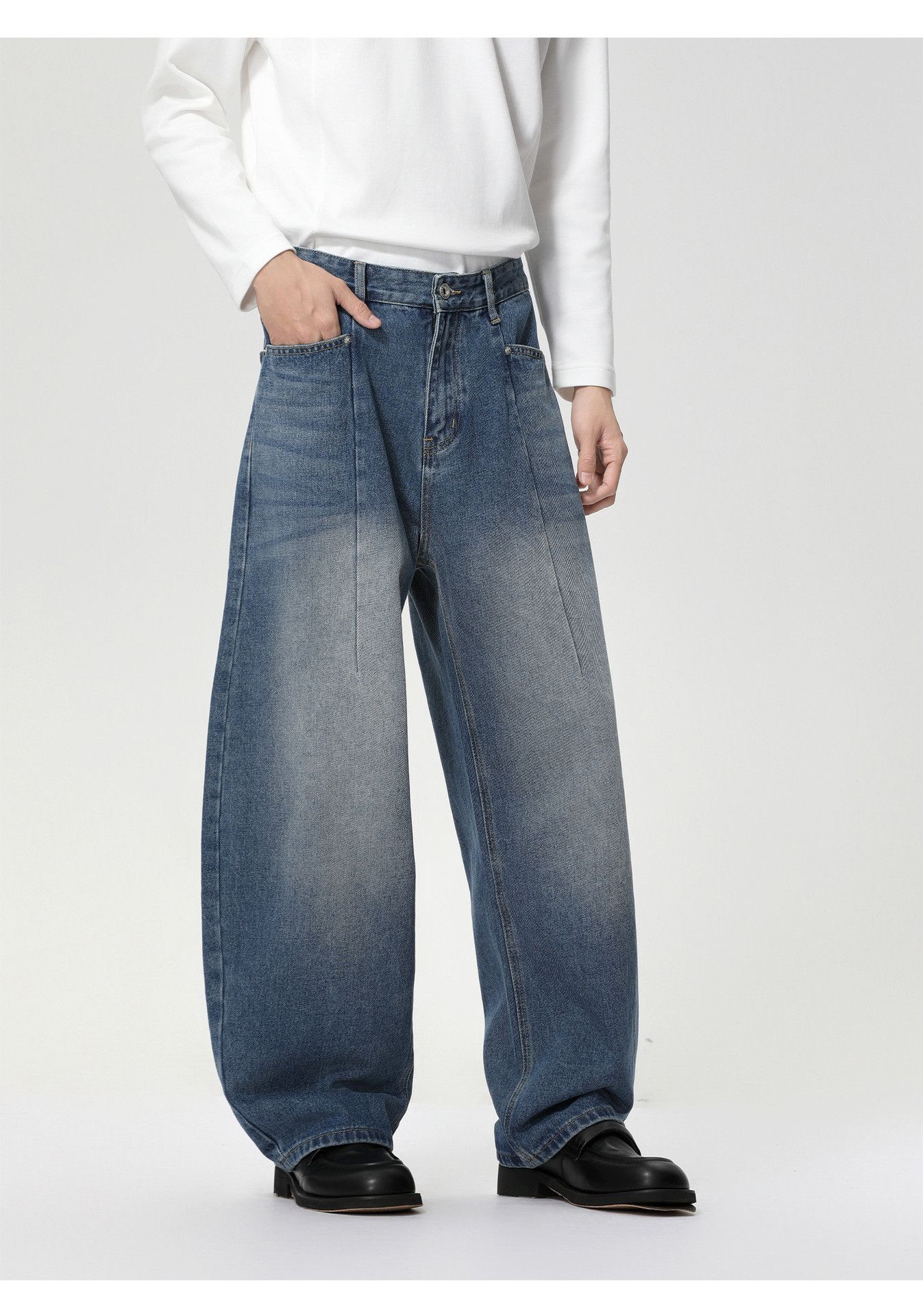 Vintage Men's Japanese Retro Casual Curved Loose Y2K Jeans Size US 32 / EU 48 - 5 Thumbnail