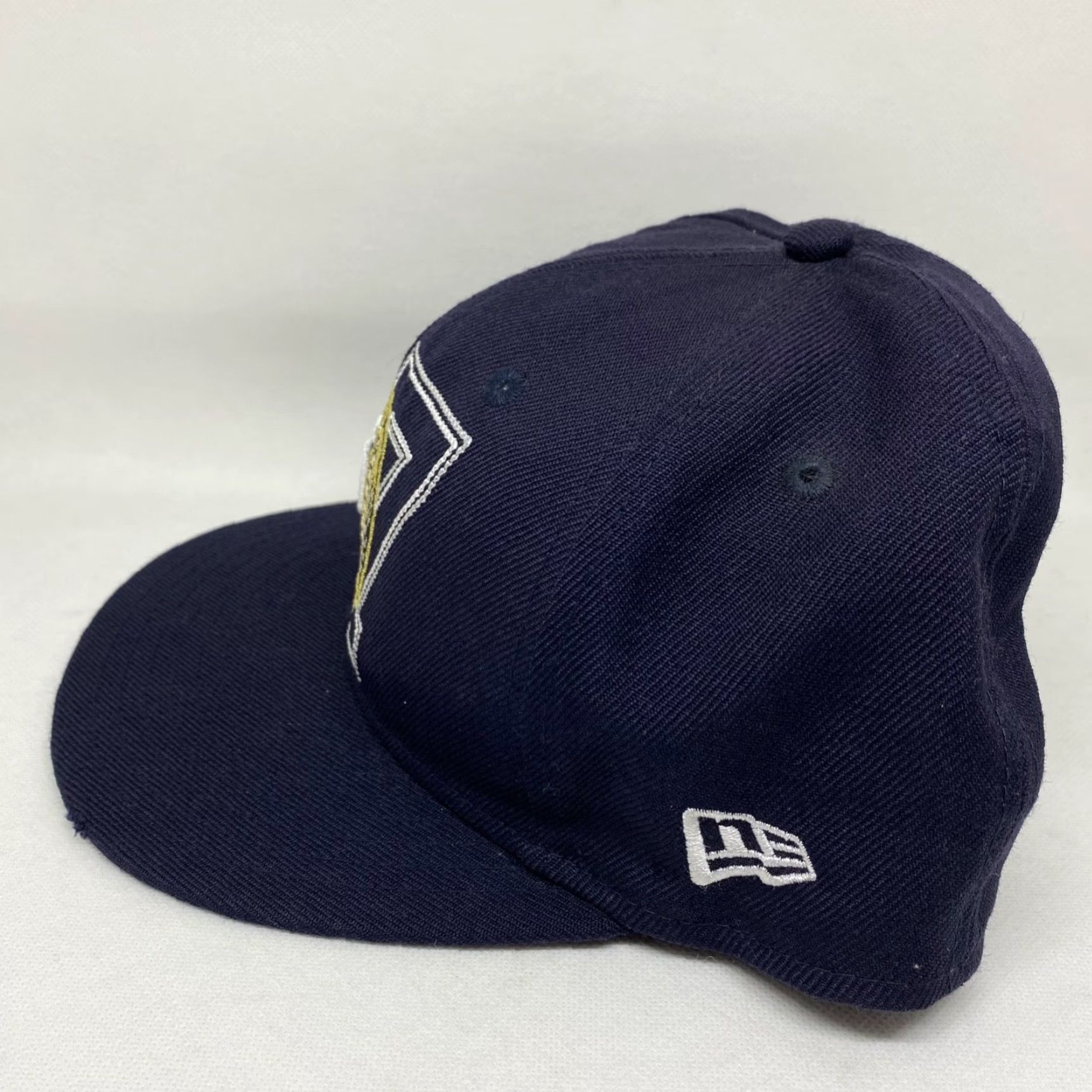 Vintage New Era Hat 7 1/4 Blue Baseball Cap Wool 27 Rings New York Yankess Size ONE SIZE - 3 Thumbnail