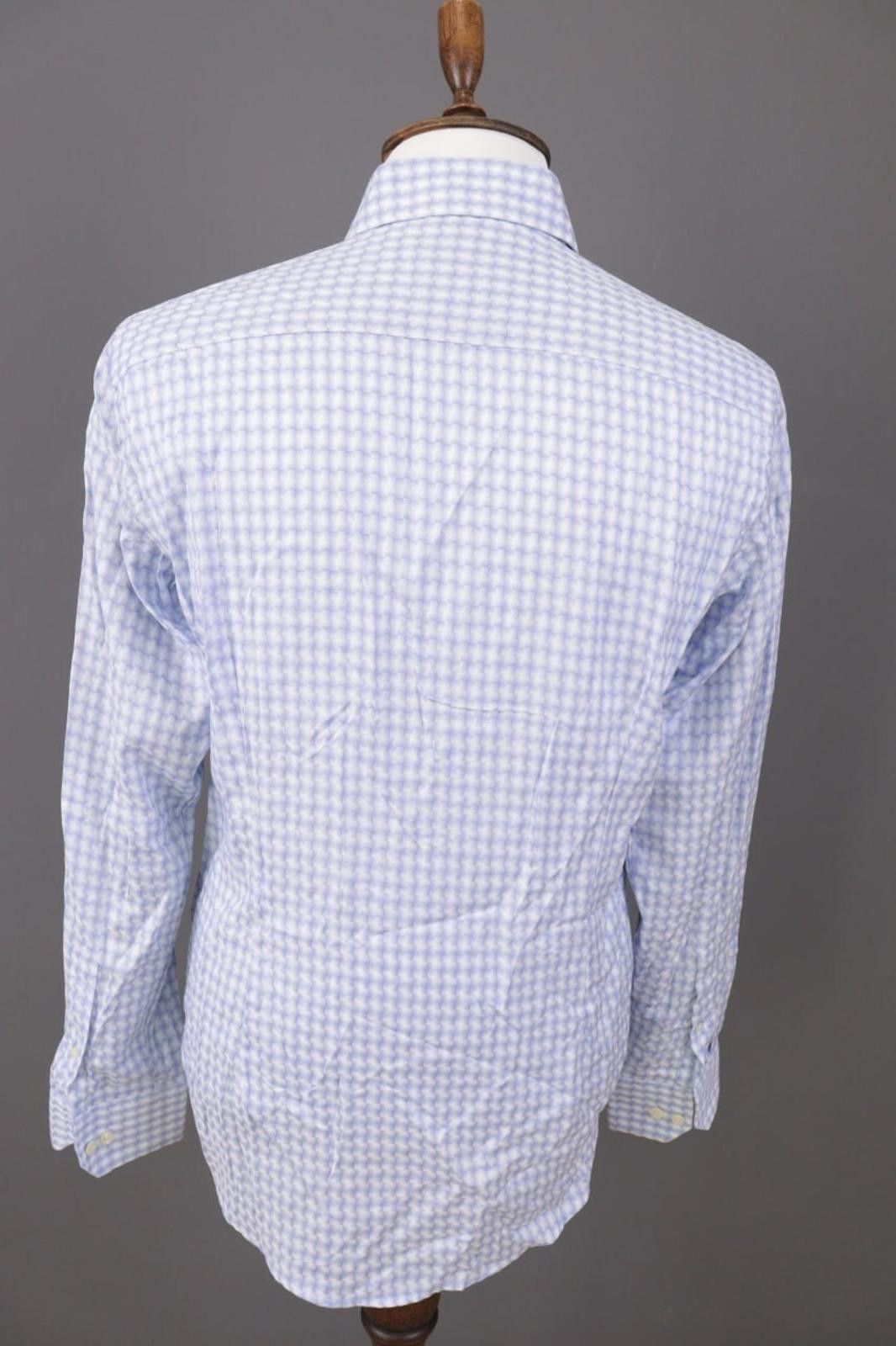 Eton Eton Slim Fit Blue Signature Twill Dress Shirt 42 / 17 Size US M / EU 48-50 / 2 - 8 Thumbnail