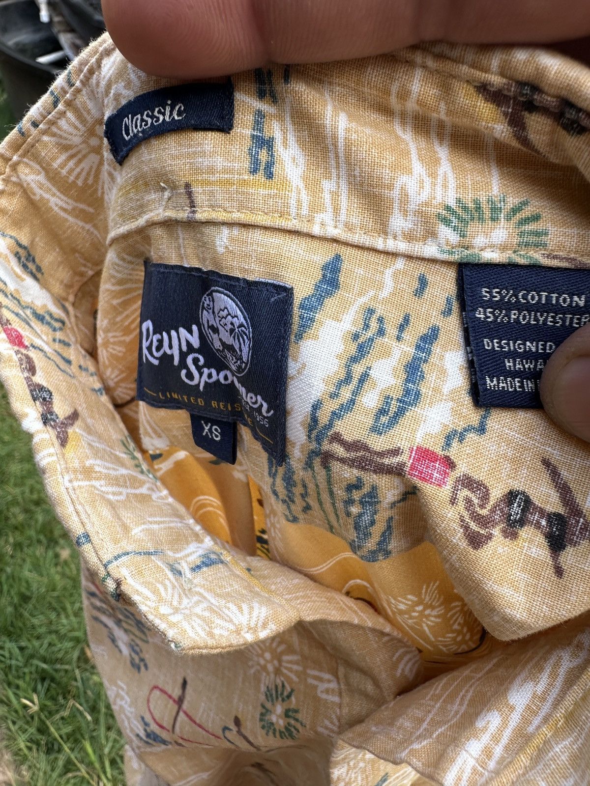 Reyn Spooner Reyn Spooner Classic Fit Hawaiian Print Yellow Men's XS Size US XS / EU 42 / 0 - 4 Thumbnail