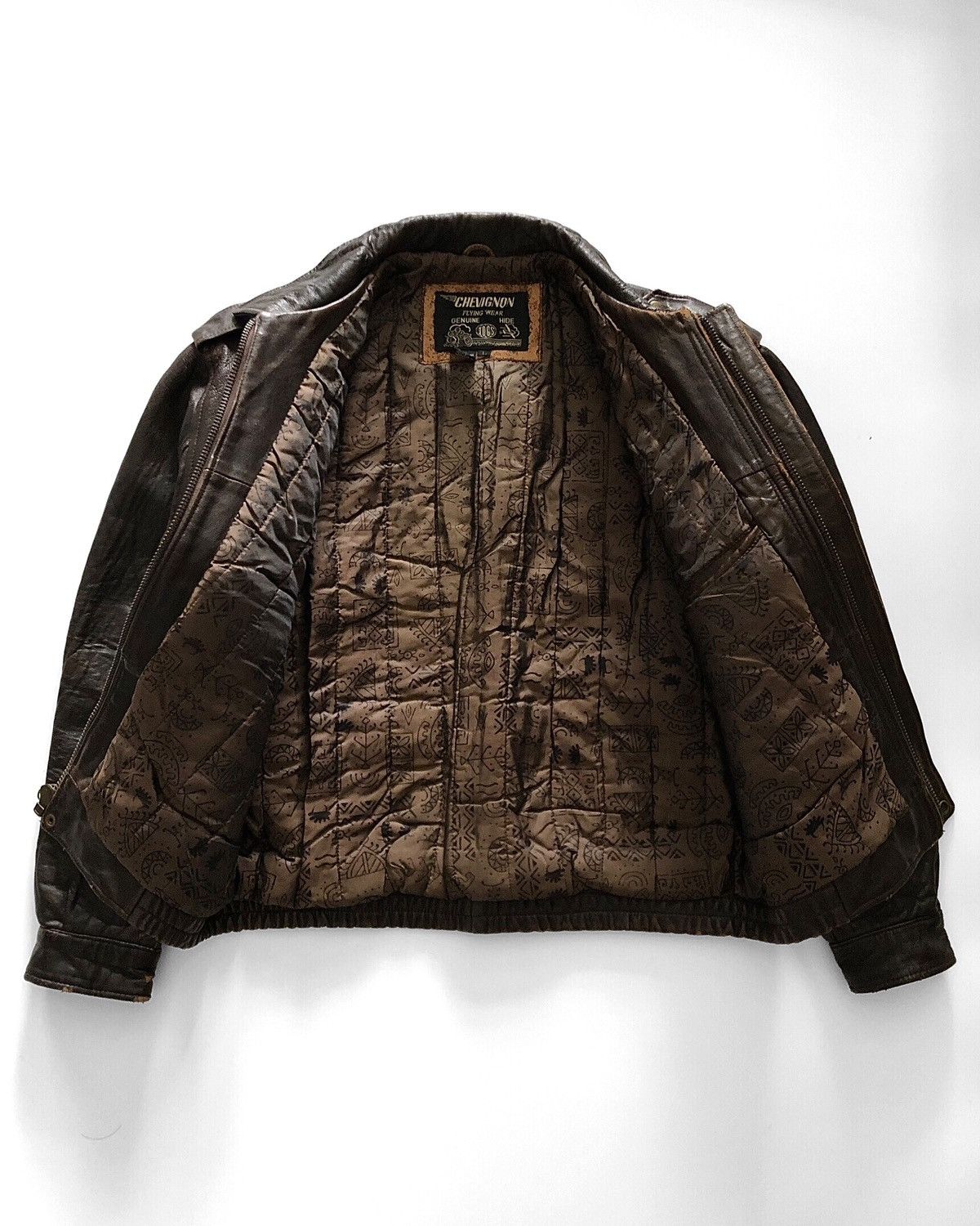 Chevignon LATE 1980's VINTAGE CHEVIGNON LEATHER JACKET Size US L / EU 52-54 / 3 - 6 Thumbnail