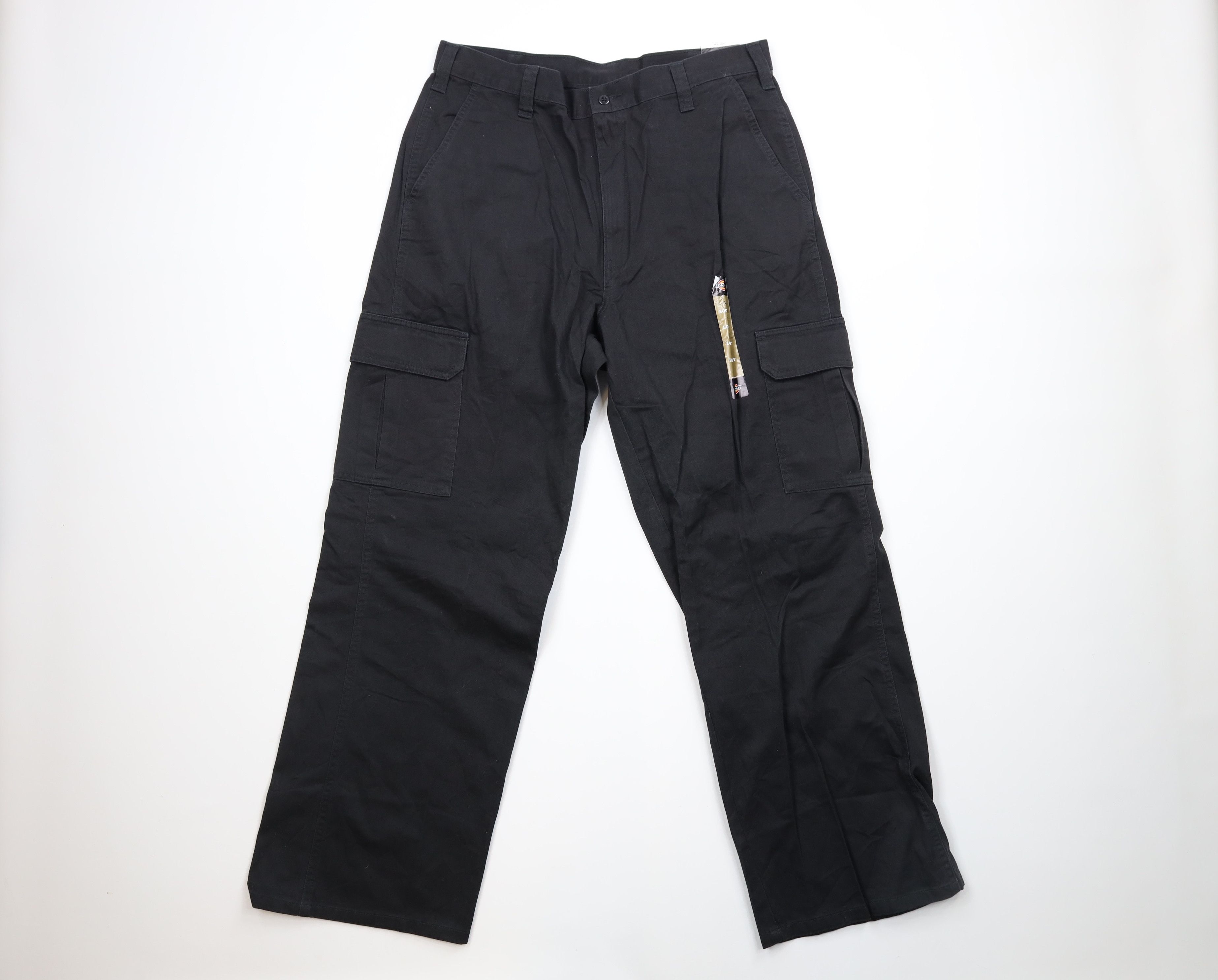 New Dickies Loose Fit Straight Wide Leg Cargo Pants Black