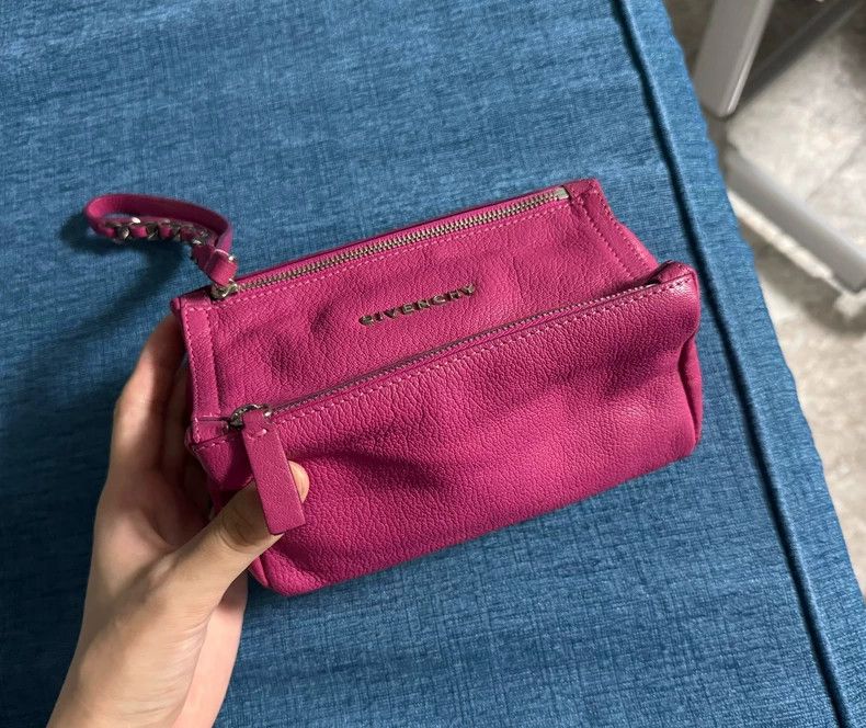 Givenchy Givenchy Fluorescent pink Pandora soft box clutch Size ONE SIZE - 2 Thumbnail