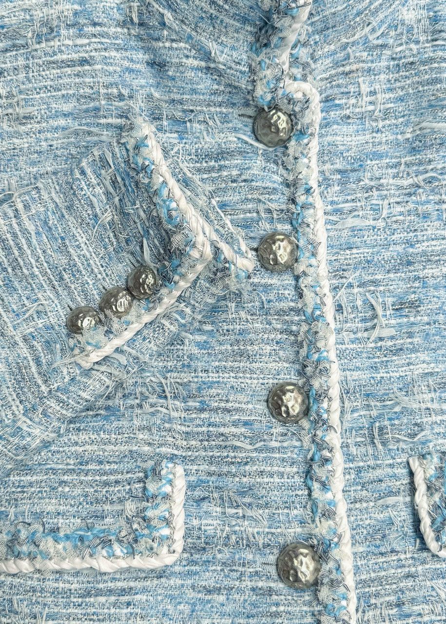 Chanel Chanel SS15 Blue Fantasy Tweed Short Jacket Size M / US 6-8 / IT 42-44 - 8 Thumbnail