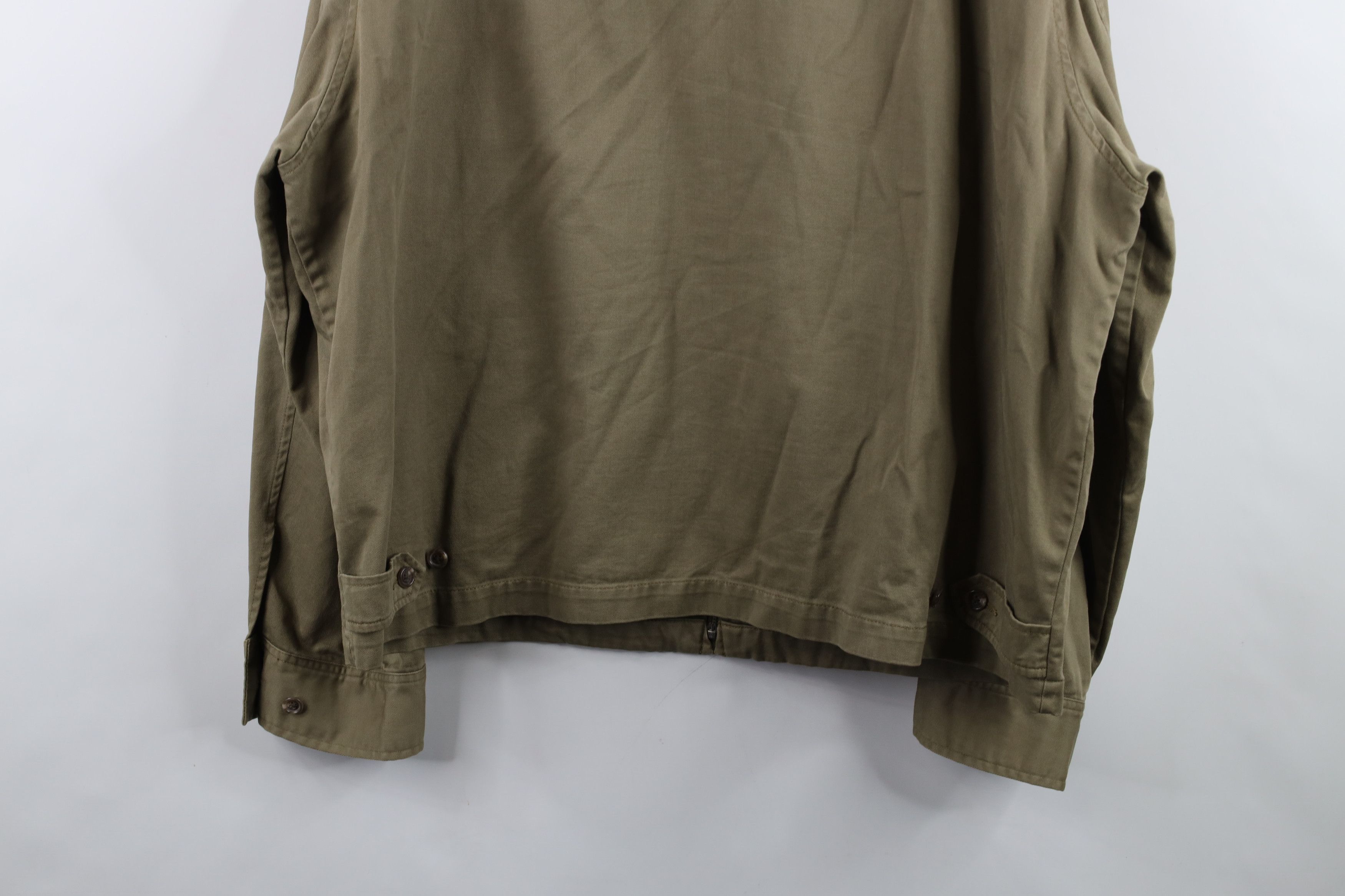 Ralph Lauren × Vintage Vintage 90s Ralph Lauren Full Zip Bomber Jacket Breen Cotton Size US XXL / EU 58 / 5 - 14 Thumbnail