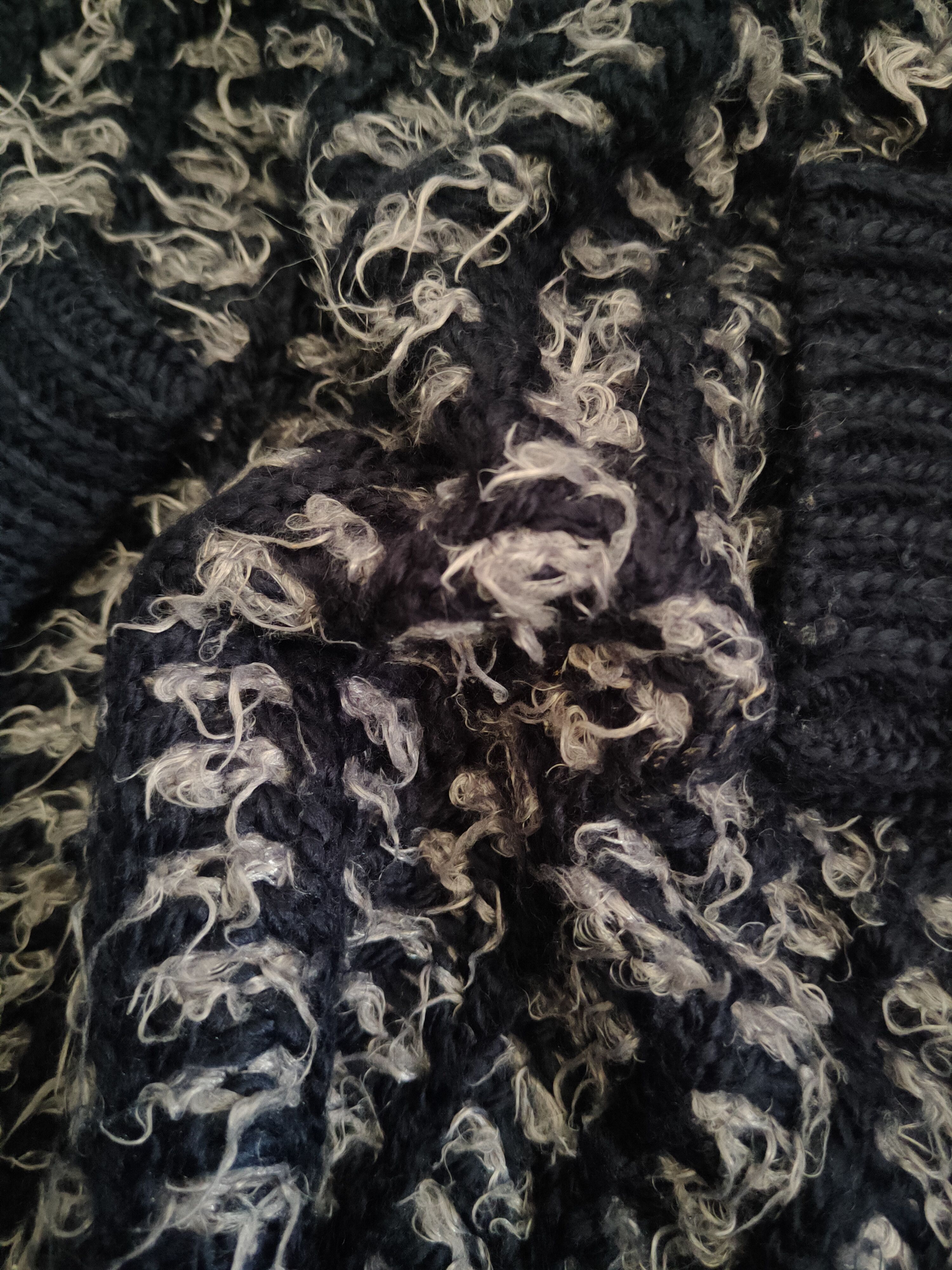Ciaopanic DL Ciaopanic Navy Fur Mohair Knitwear #46-519 Size M / US 6-8 / IT 42-44 - 11 Thumbnail
