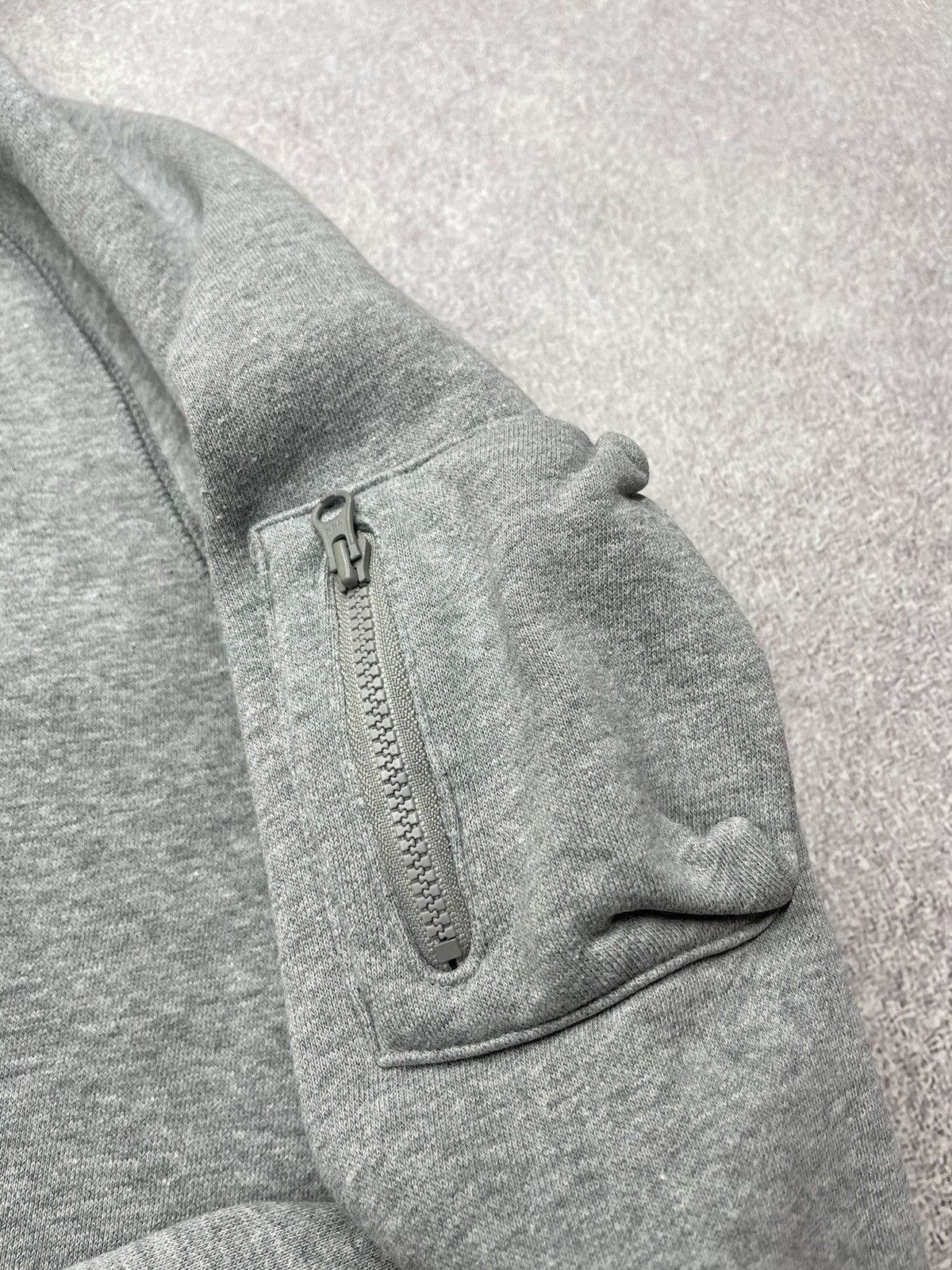 Vintage Nike AW77 Zip Hoodie Grey Small Swoosh Logo Y2K
