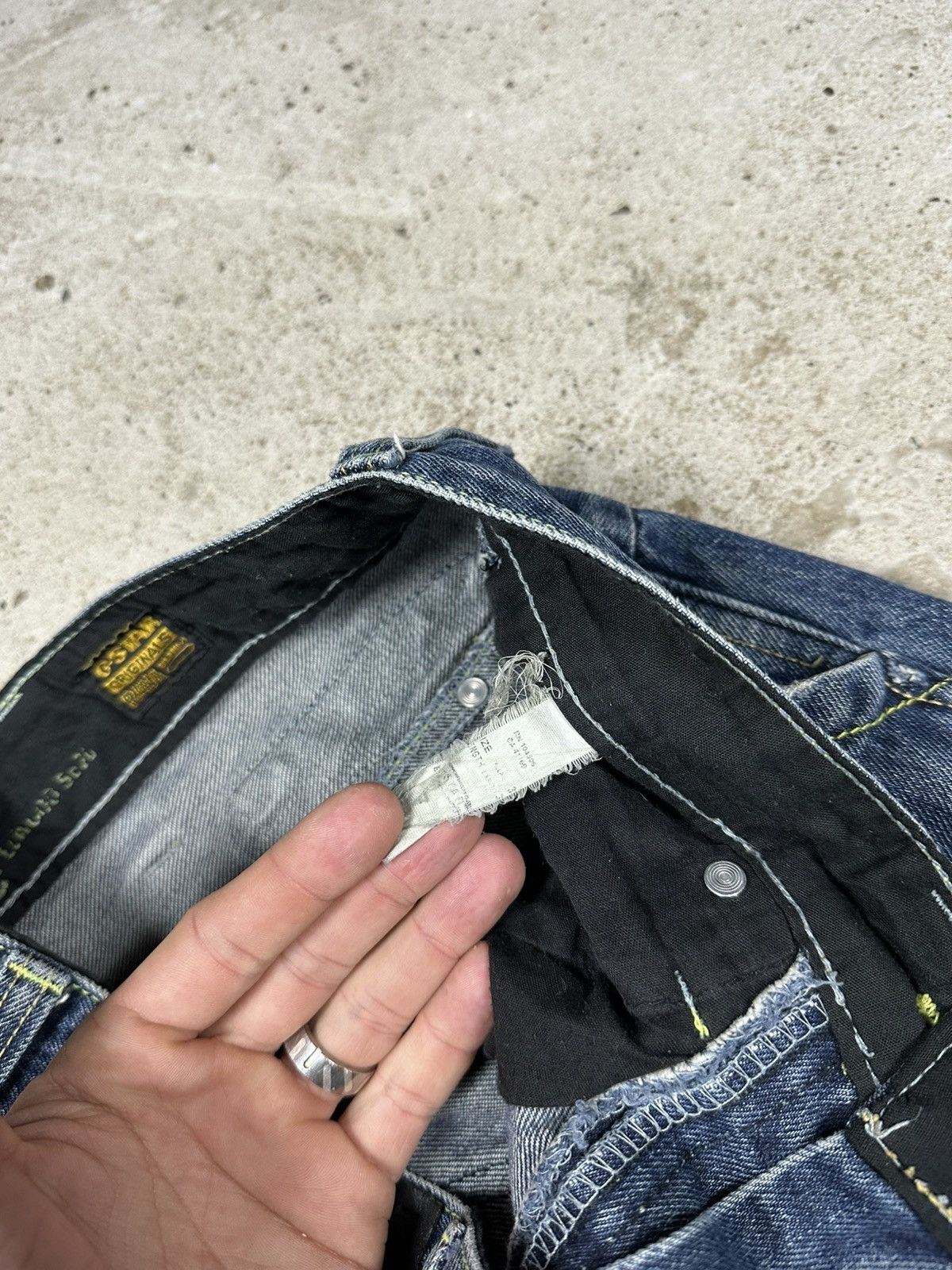 G-Star × Vintage Vintage Y2K G Star Raw 96 Double Knee Distressed Denim Pants Size US 30 / EU 46 - 9 Thumbnail