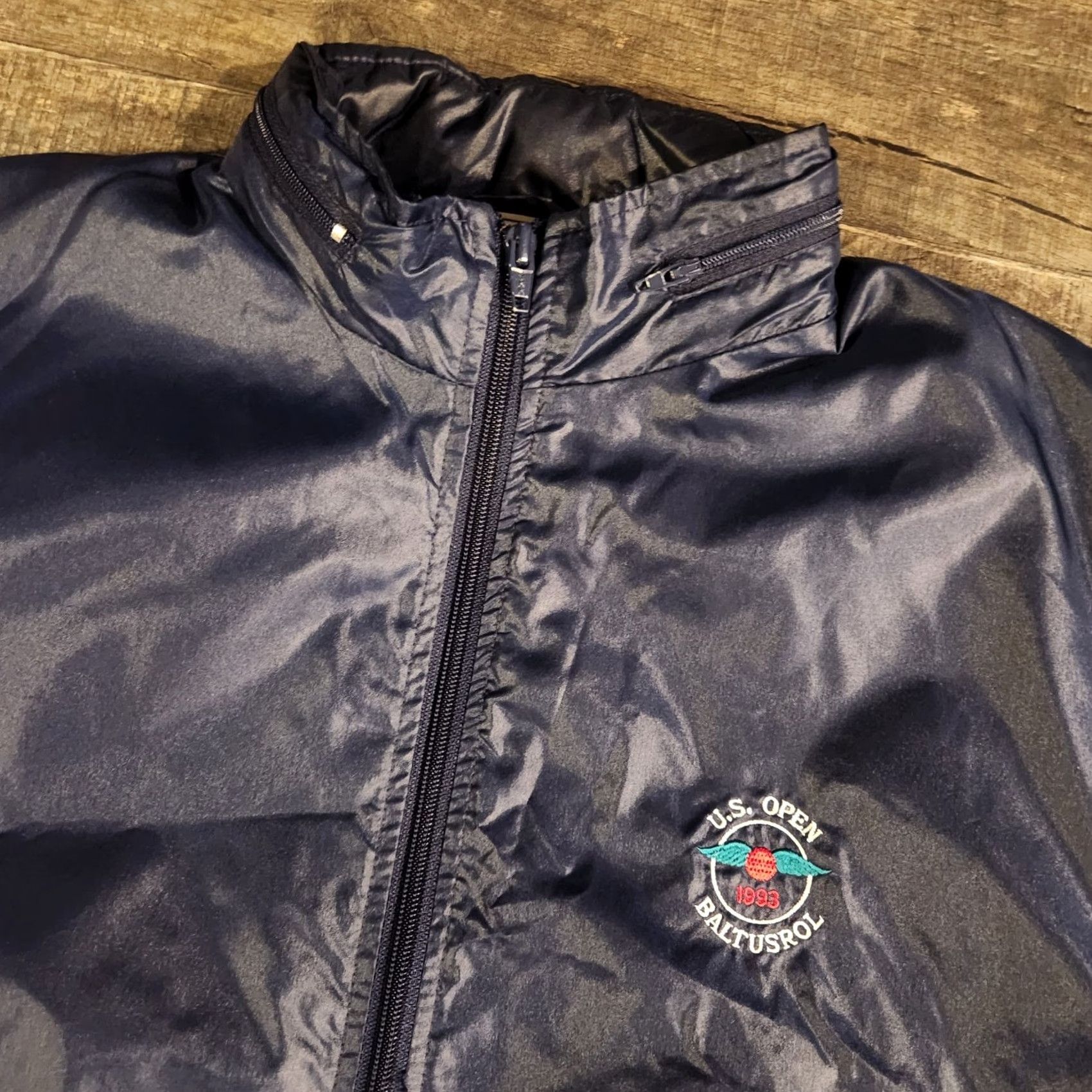 Izod VINTAGE Izod US Open Baltusrol Jacket Mens XL Satin Blue 1993 PGA Golf Rare Size US XL / EU 56 / 4 - 4 Thumbnail