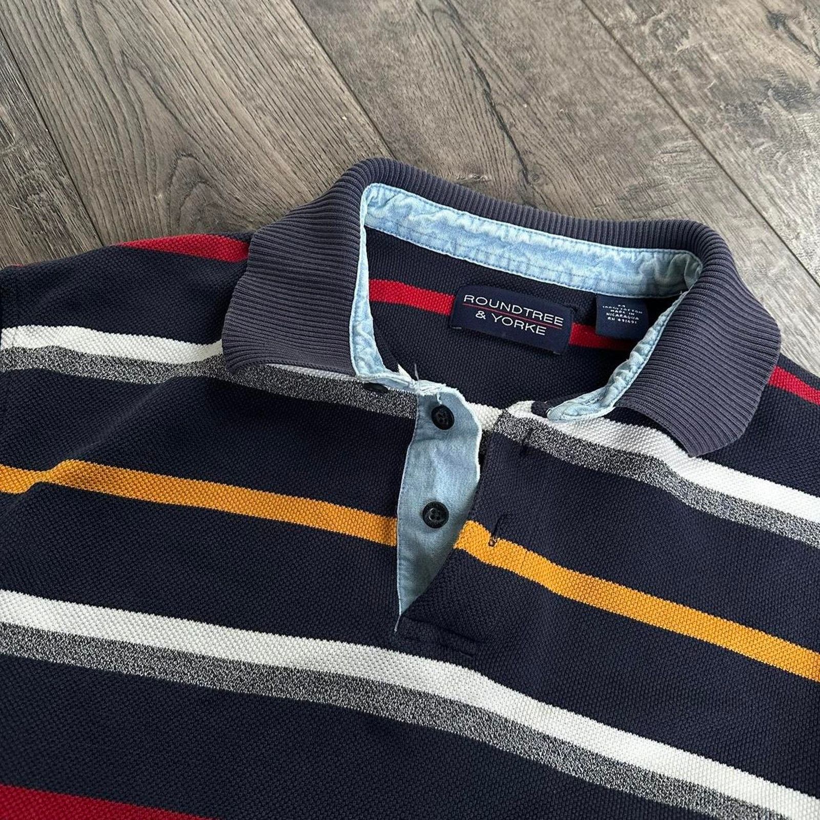Vintage Vintage 00s Striped Polo Rugby Cotton Longsleeve Shirt Size US M / EU 48-50 / 2 - 3 Thumbnail
