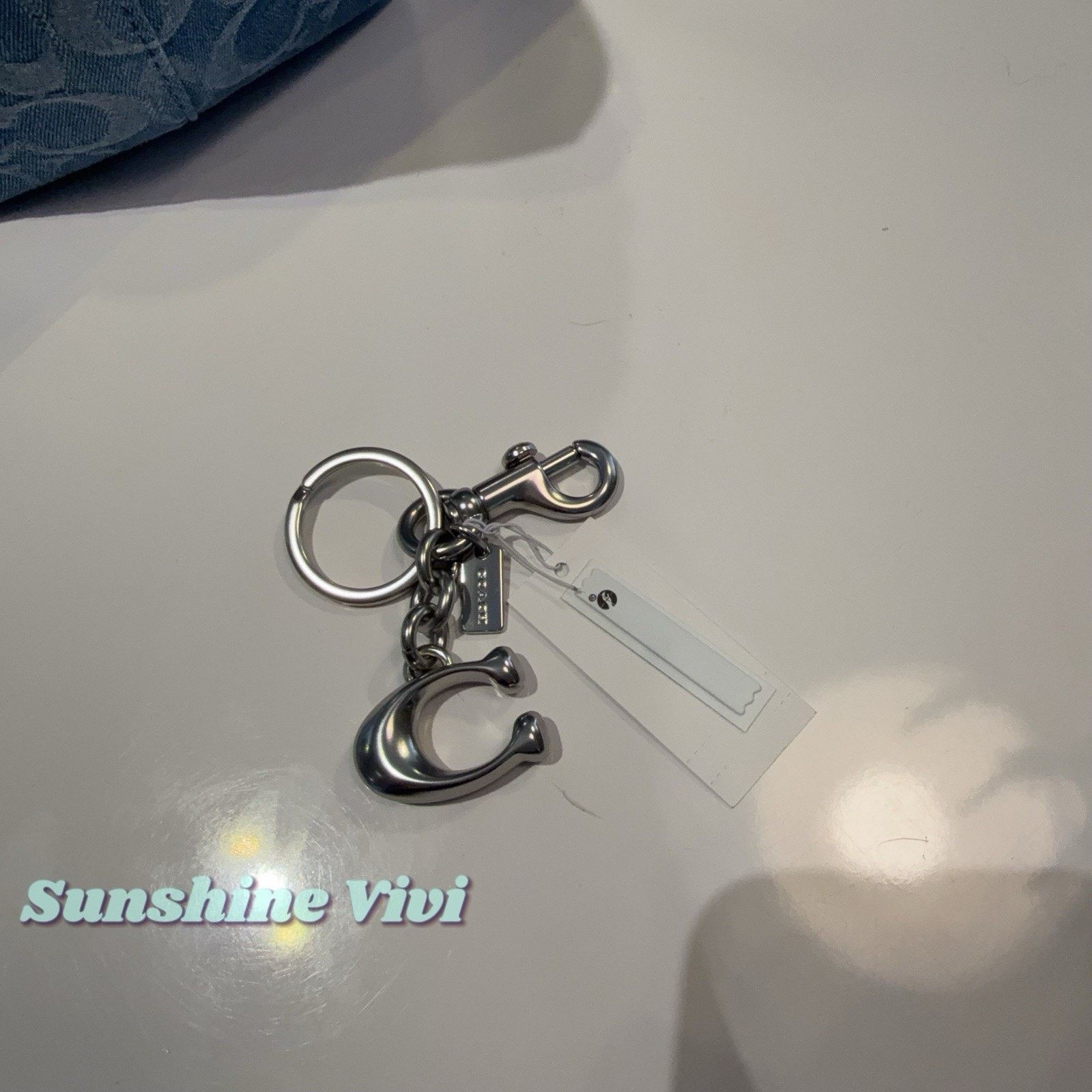Coach NWT Coach Solid Signature C Bag Charm Keychain Key Fob 1635 Size ONE SIZE - 2 Thumbnail
