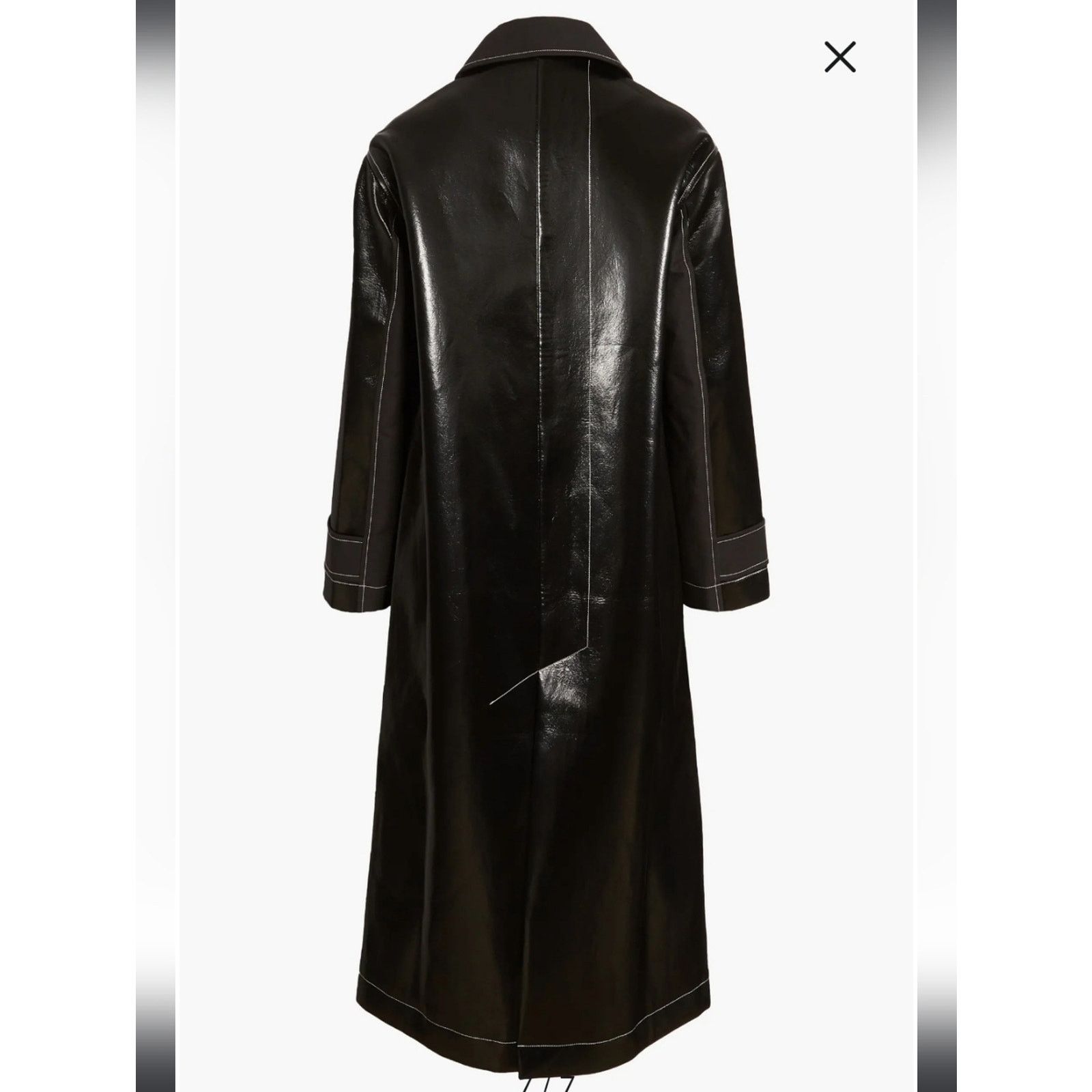 Rejina Pyo NWT Rejina Pyo Logan Faux Leather Coated Twill Black Coat L Size L / US 10 / IT 46 - 7 Thumbnail