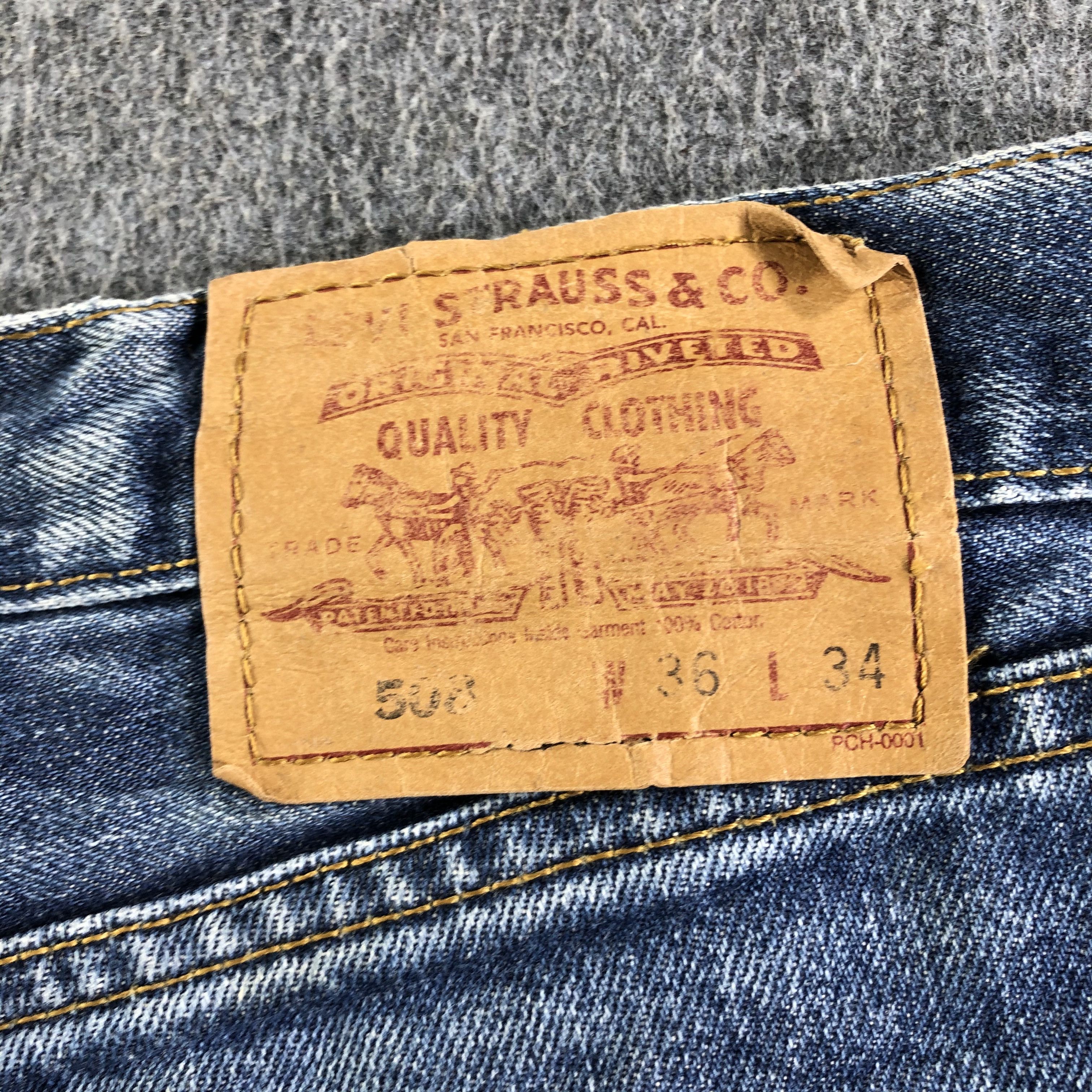 Levi's 90s Vintage Blue Wash Levis Jeans-J4044 Size US 37 - 5 Thumbnail