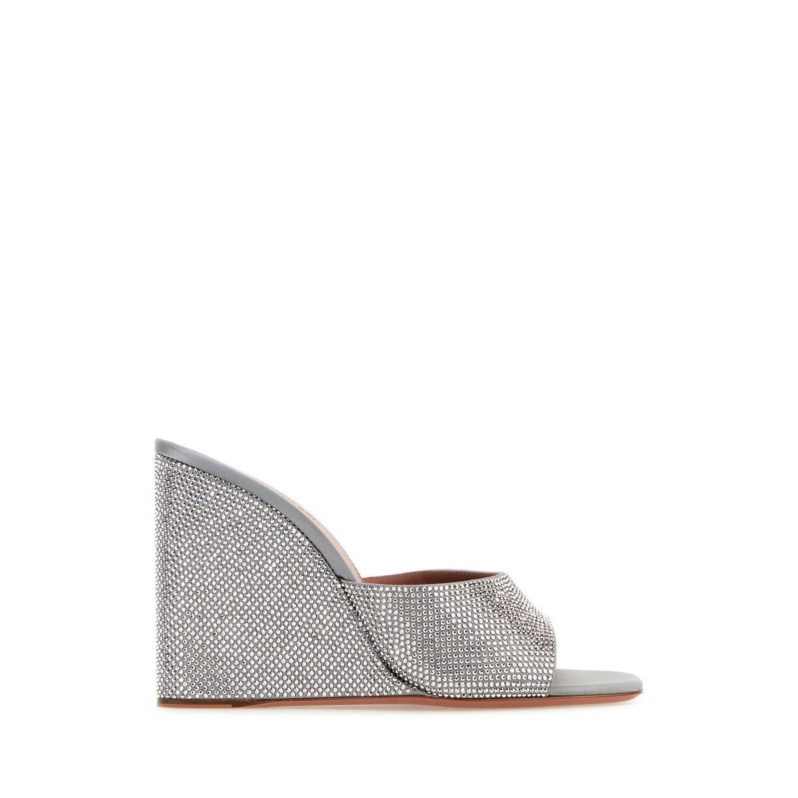 AMINA MUADDI Lupita Embellished Rhinestone Jewel Silver Sati