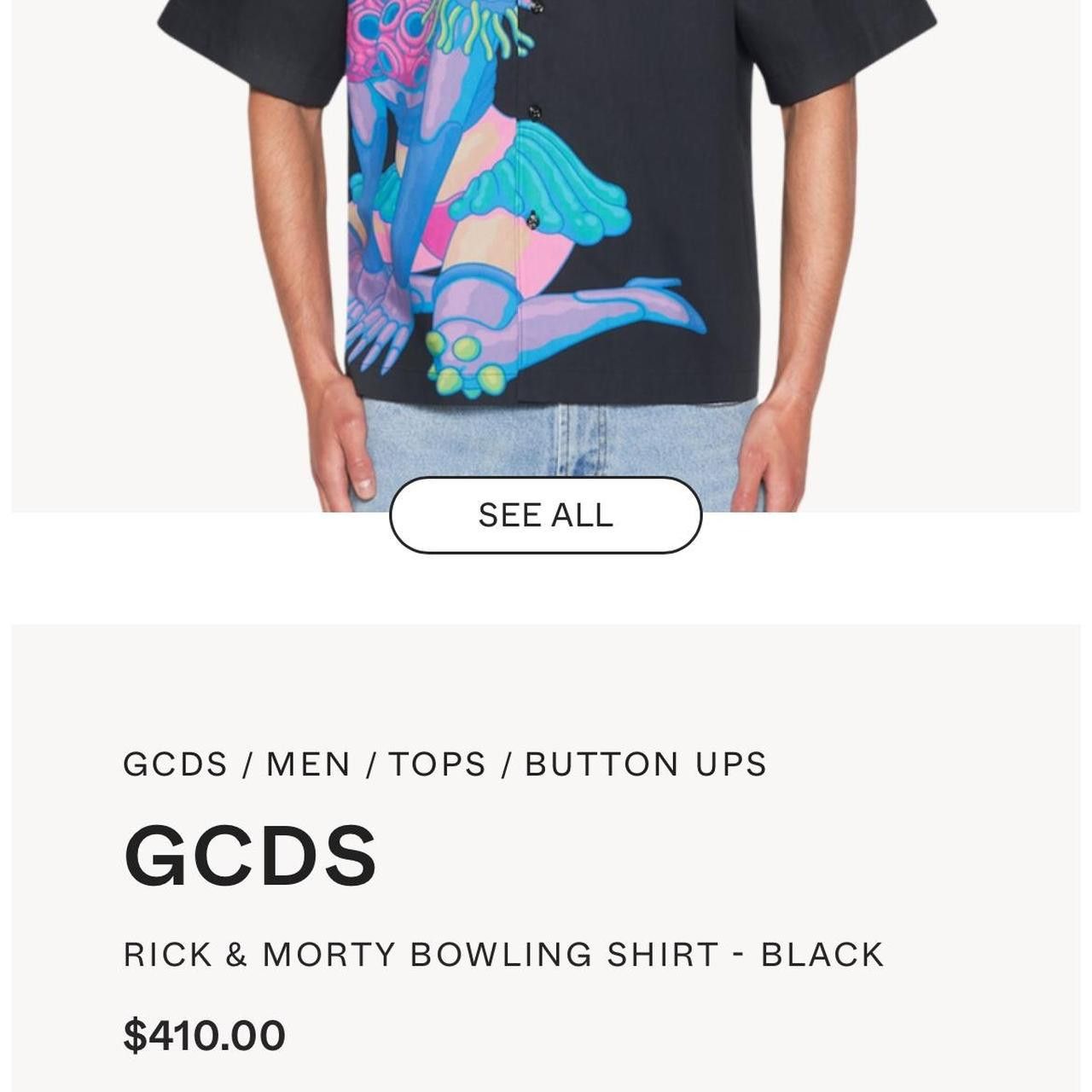 GCDS GCDS X Adult Swim Rick and Morty Bowling Shirt Size US S / EU 44-46 / 1 - 6 Thumbnail