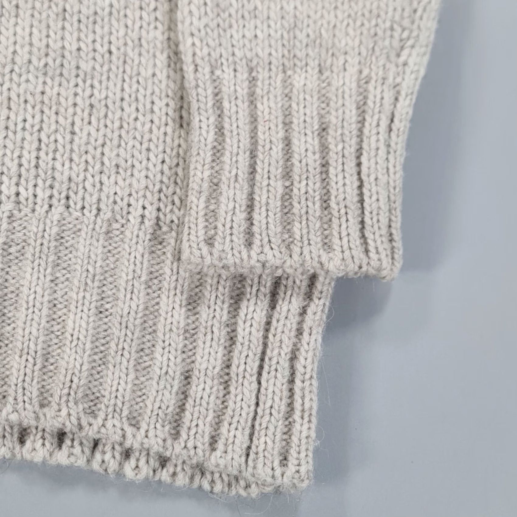 Maje VINTAGE? No. Maje Jumper Beige Small Alpaca Wool Knitted V Neck Pullover Womens Shirt? Size S / US 4 / IT 40 - 4 Thumbnail