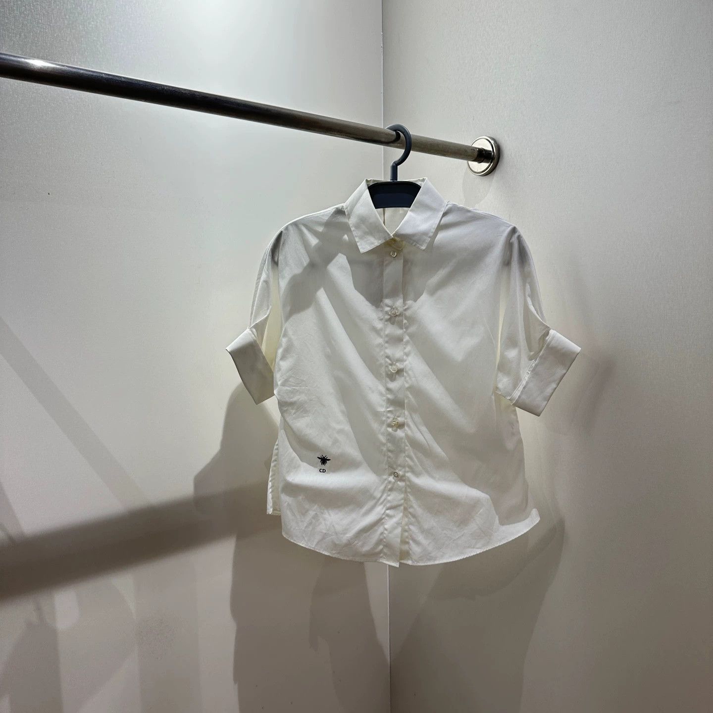 Christian Dior Monsieur Dior May739 CD Bee Pearl-Button Cotton Shirt 36 Size XS / US 0-2 / IT 36-38 - 1 Thumbnail