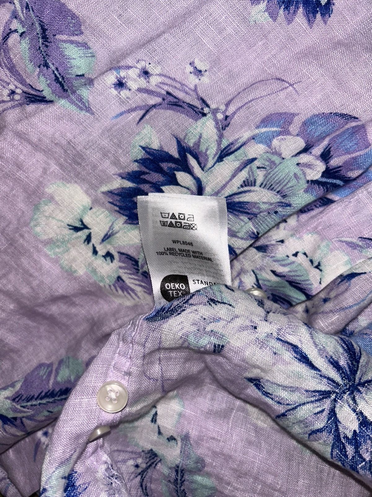 Club Room Club Room Linen - Lavender Floral Button Up Size US S / EU 44-46 / 1 - 4 Thumbnail
