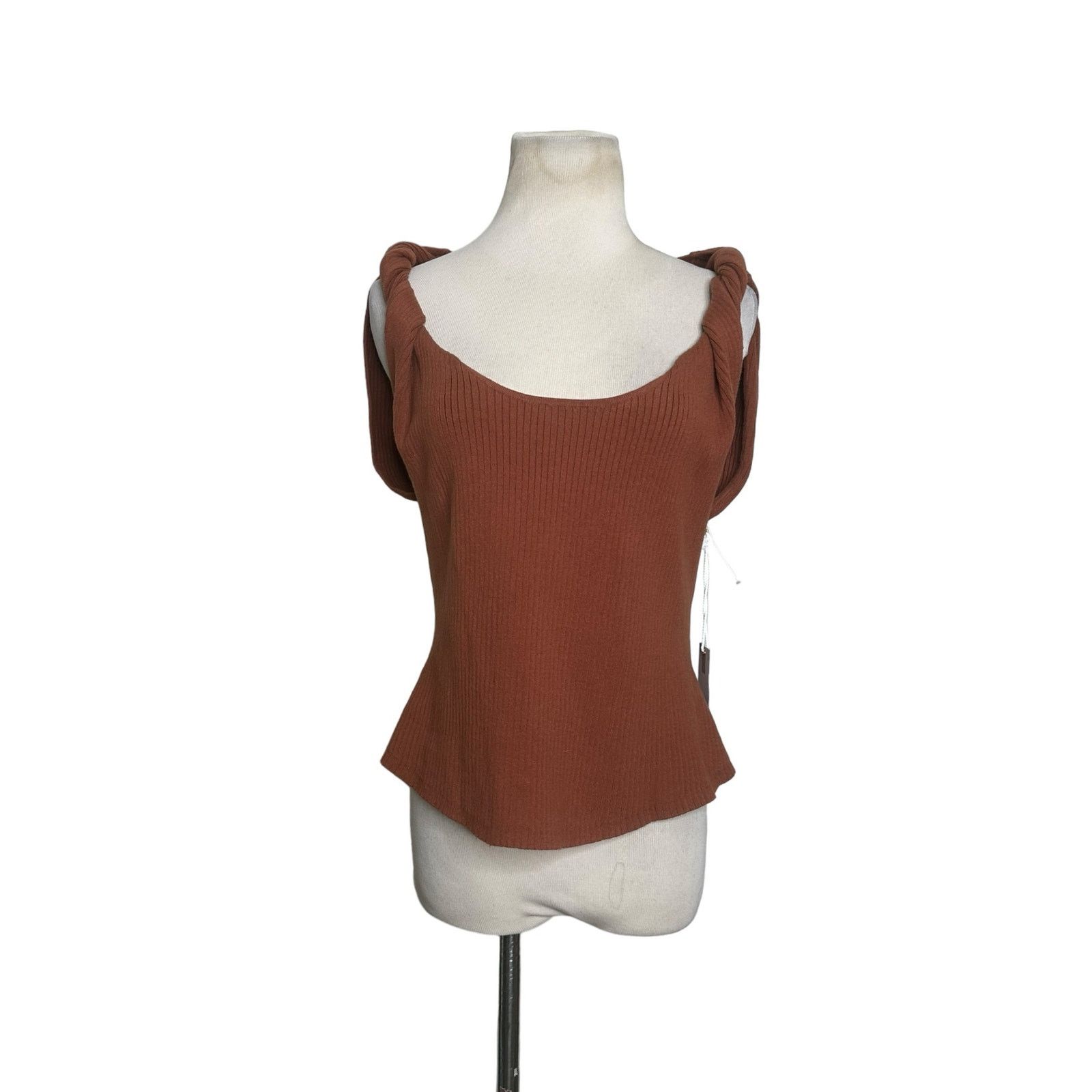Good American Good American Twisted Strap Knit Tank Top size 5/6 - 2XL Size XXL / US 16-18 / IT 52-54 - 8 Thumbnail